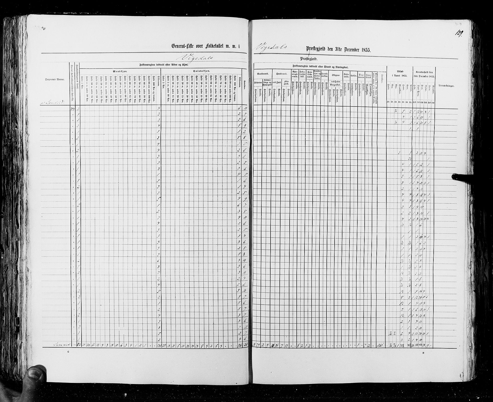 RA, Census 1855, vol. 4: Stavanger amt og Søndre Bergenhus amt, 1855, p. 129