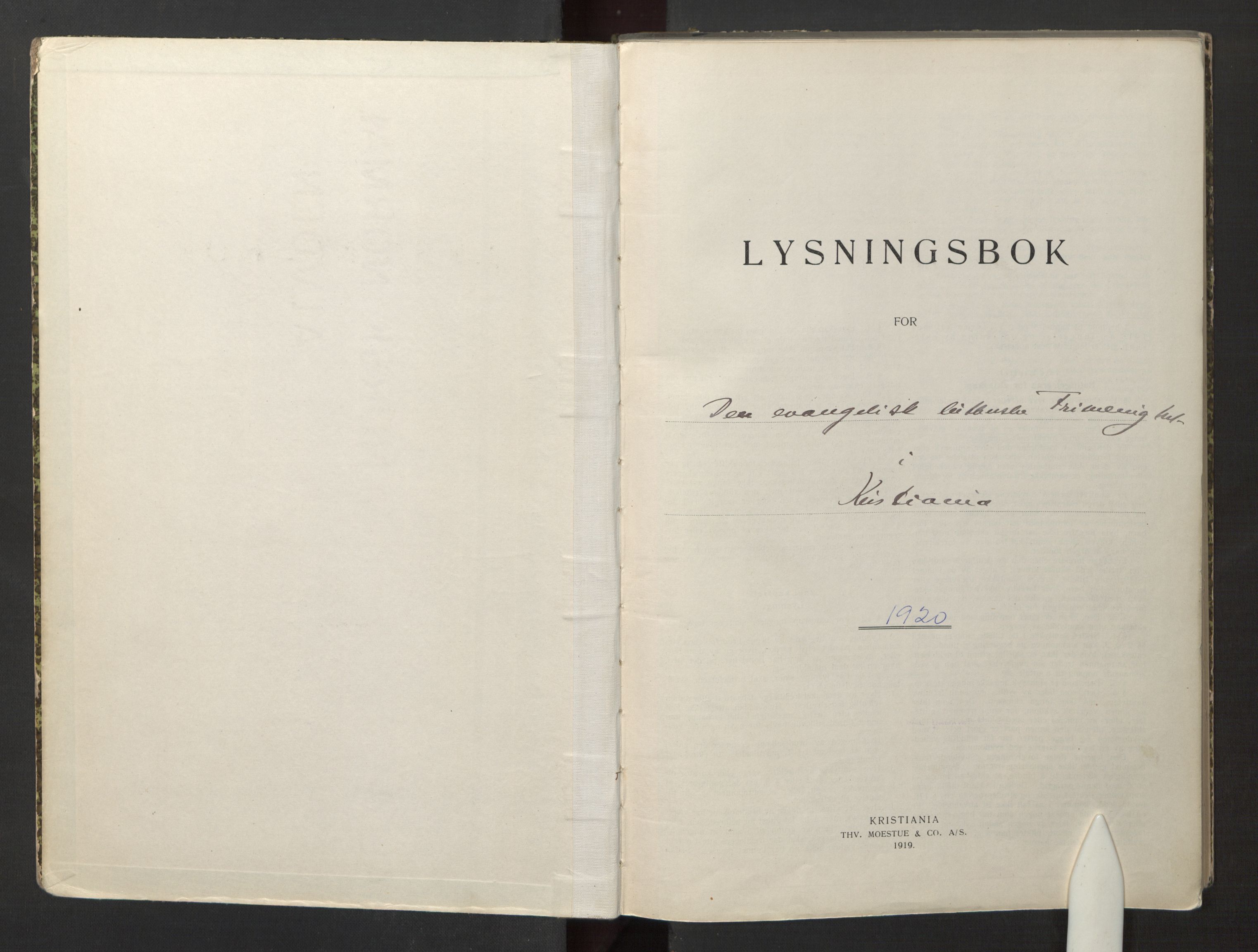 Den evangelisk-lutherske frikirke østre menighet, Oslo, SAO/PAO-0245/F/L0006: Marriage register (dissenter) no. 6, 1920-1978