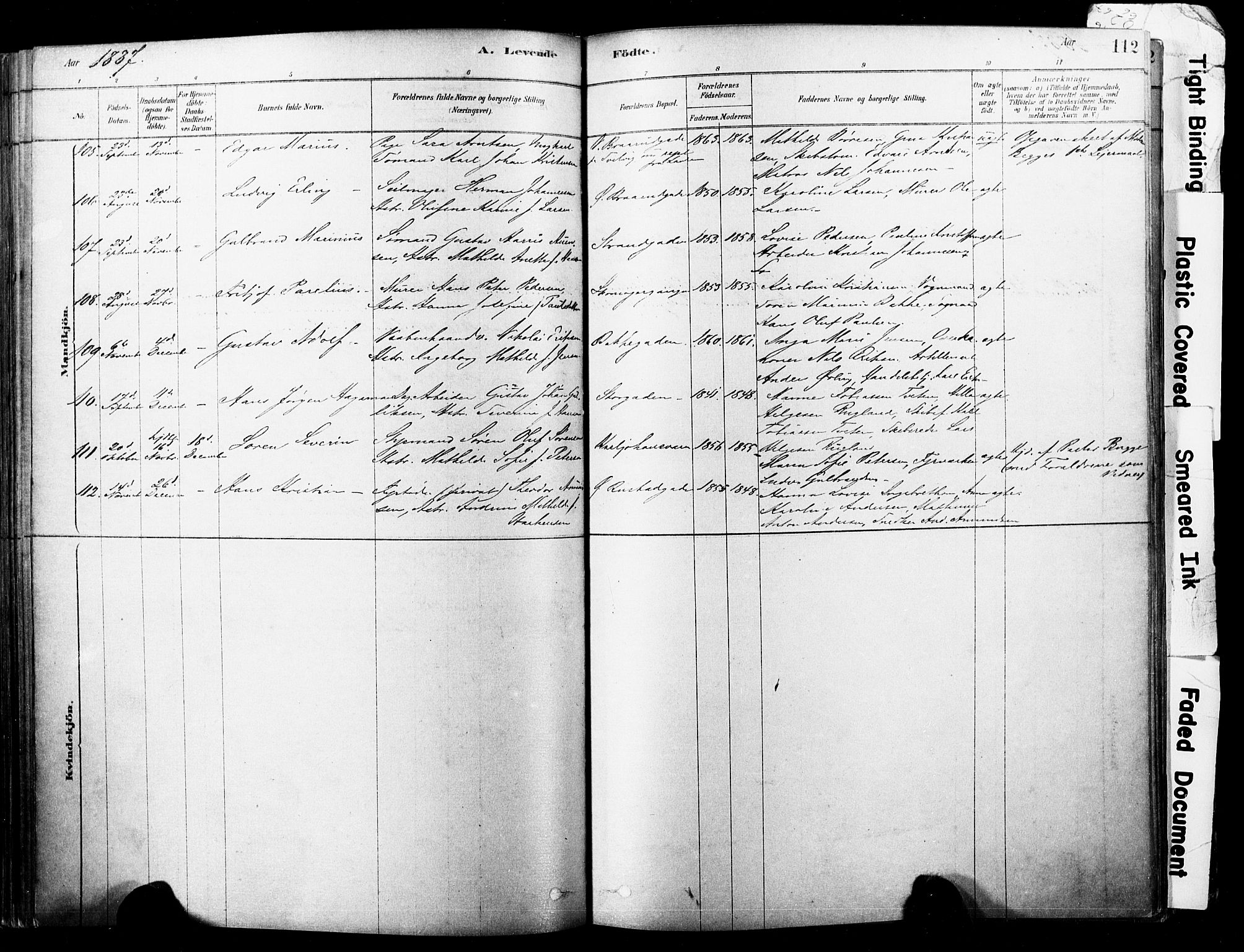 Horten kirkebøker, AV/SAKO-A-348/F/Fa/L0003: Parish register (official) no. 3, 1878-1887, p. 112