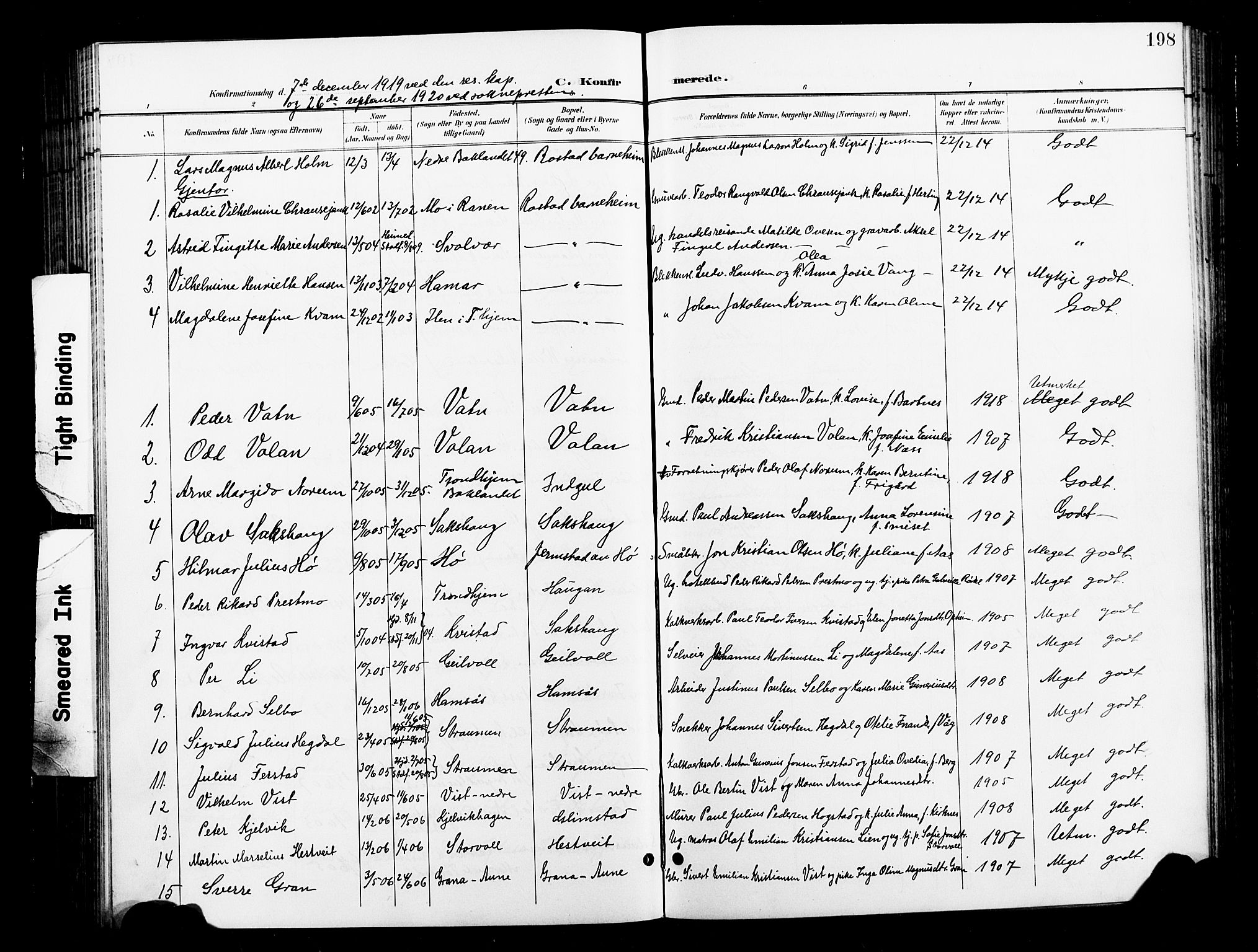 Ministerialprotokoller, klokkerbøker og fødselsregistre - Nord-Trøndelag, SAT/A-1458/730/L0302: Parish register (copy) no. 730C05, 1898-1924, p. 198