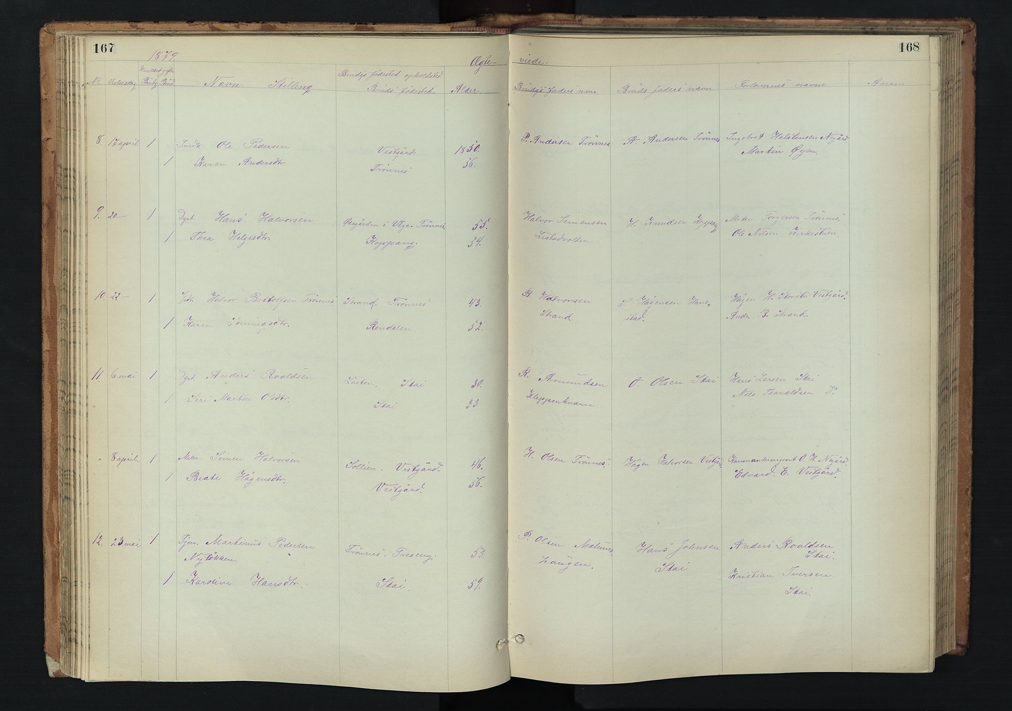 Stor-Elvdal prestekontor, AV/SAH-PREST-052/H/Ha/Hab/L0002: Parish register (copy) no. 2, 1860-1894, p. 167-168