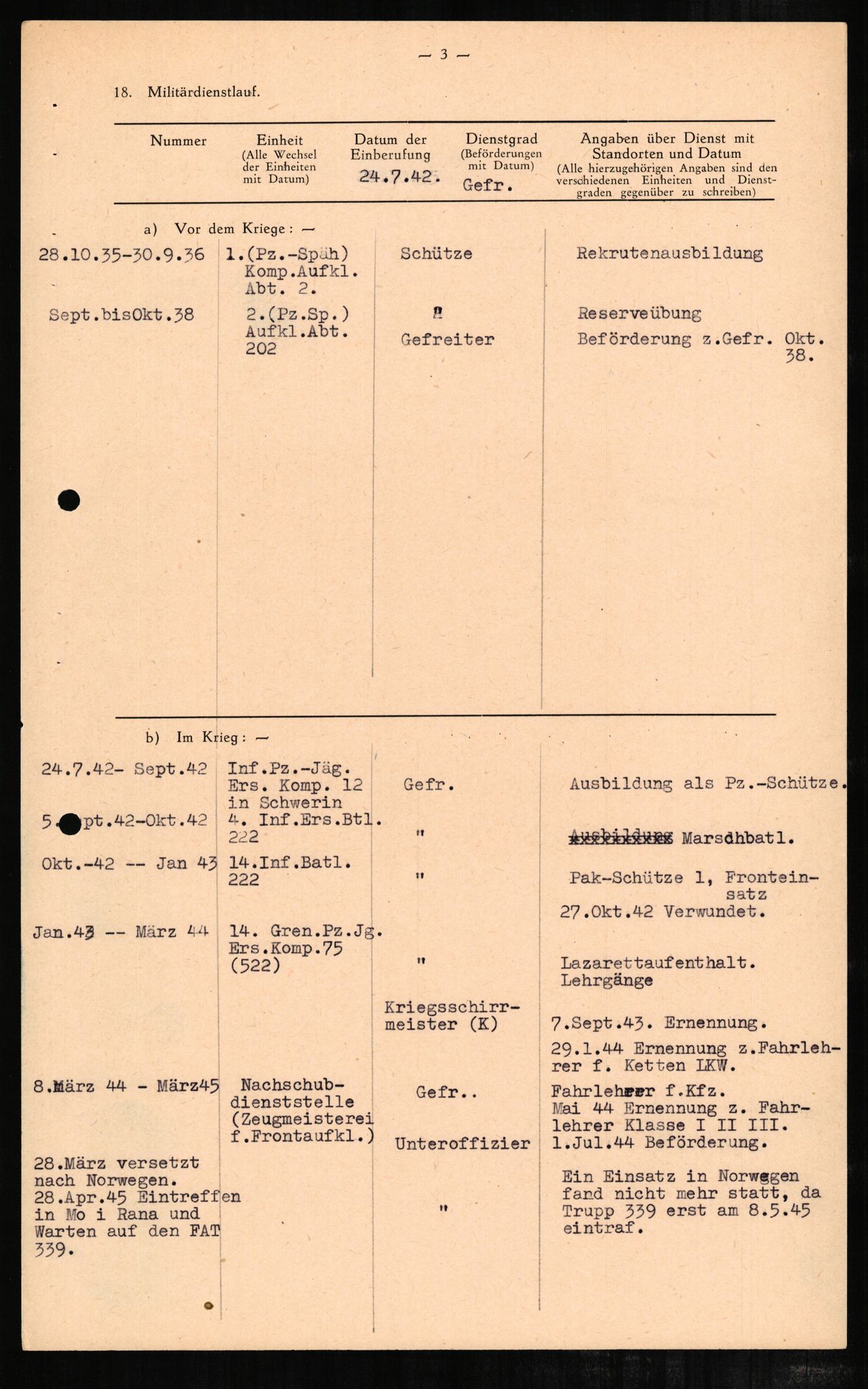 Forsvaret, Forsvarets overkommando II, AV/RA-RAFA-3915/D/Db/L0002: CI Questionaires. Tyske okkupasjonsstyrker i Norge. Tyskere., 1945-1946, p. 206