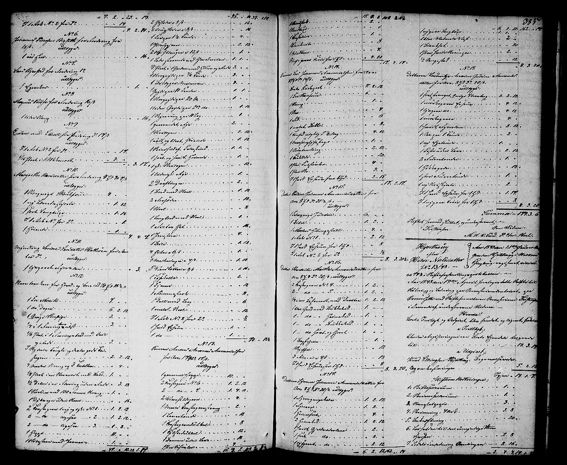 Søre Sunnmøre sorenskriveri, SAT/A-4122/1/3/3A/L0015: Skifte- / Skifteutloddings- / Skifteslutningsprotokollar, 1845-1850, p. 384b-385a