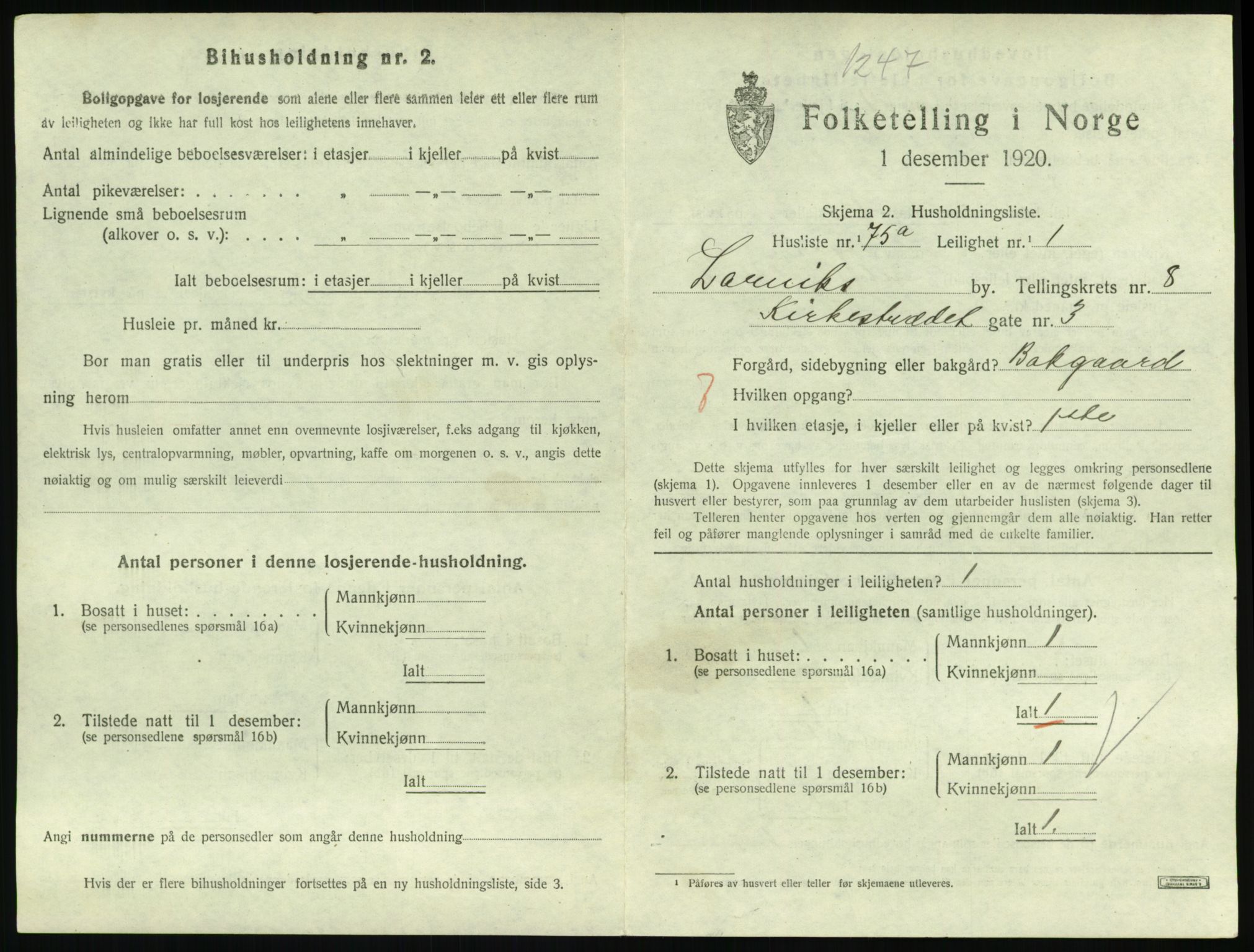 SAKO, 1920 census for Larvik, 1920, p. 6828