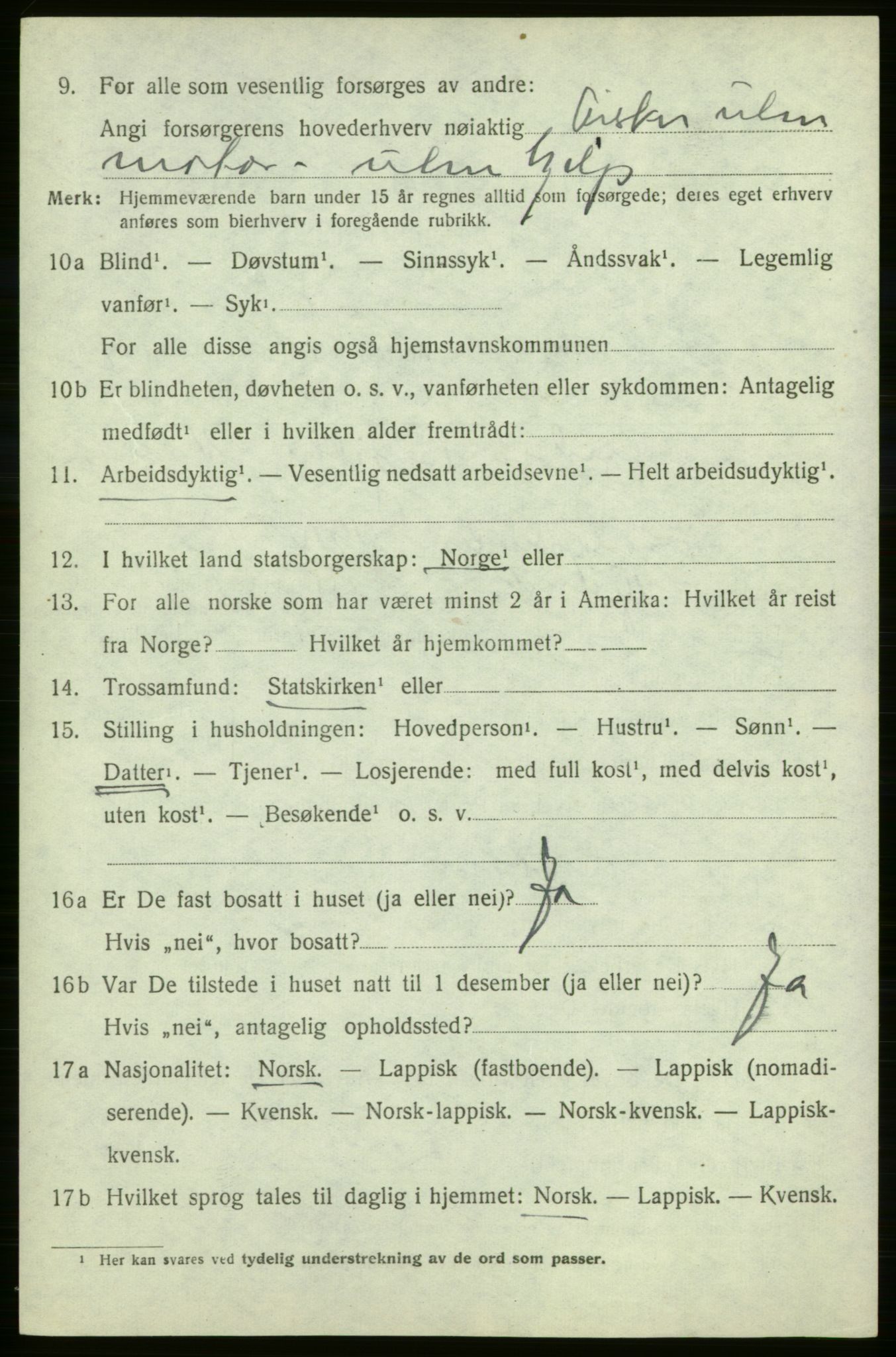 SATØ, 1920 census for Kjelvik, 1920, p. 2178