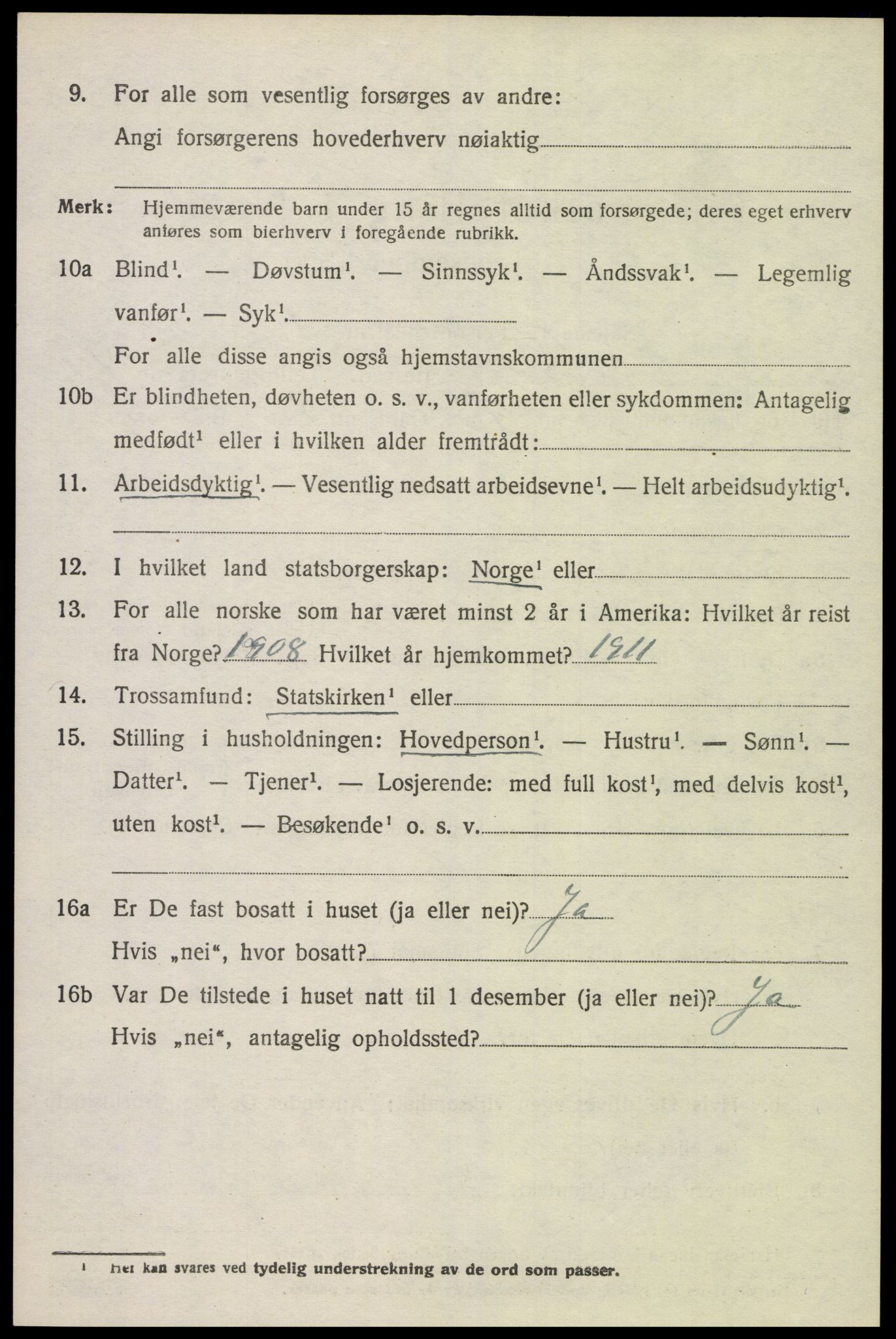 SAK, 1920 census for Sør-Audnedal, 1920, p. 5608