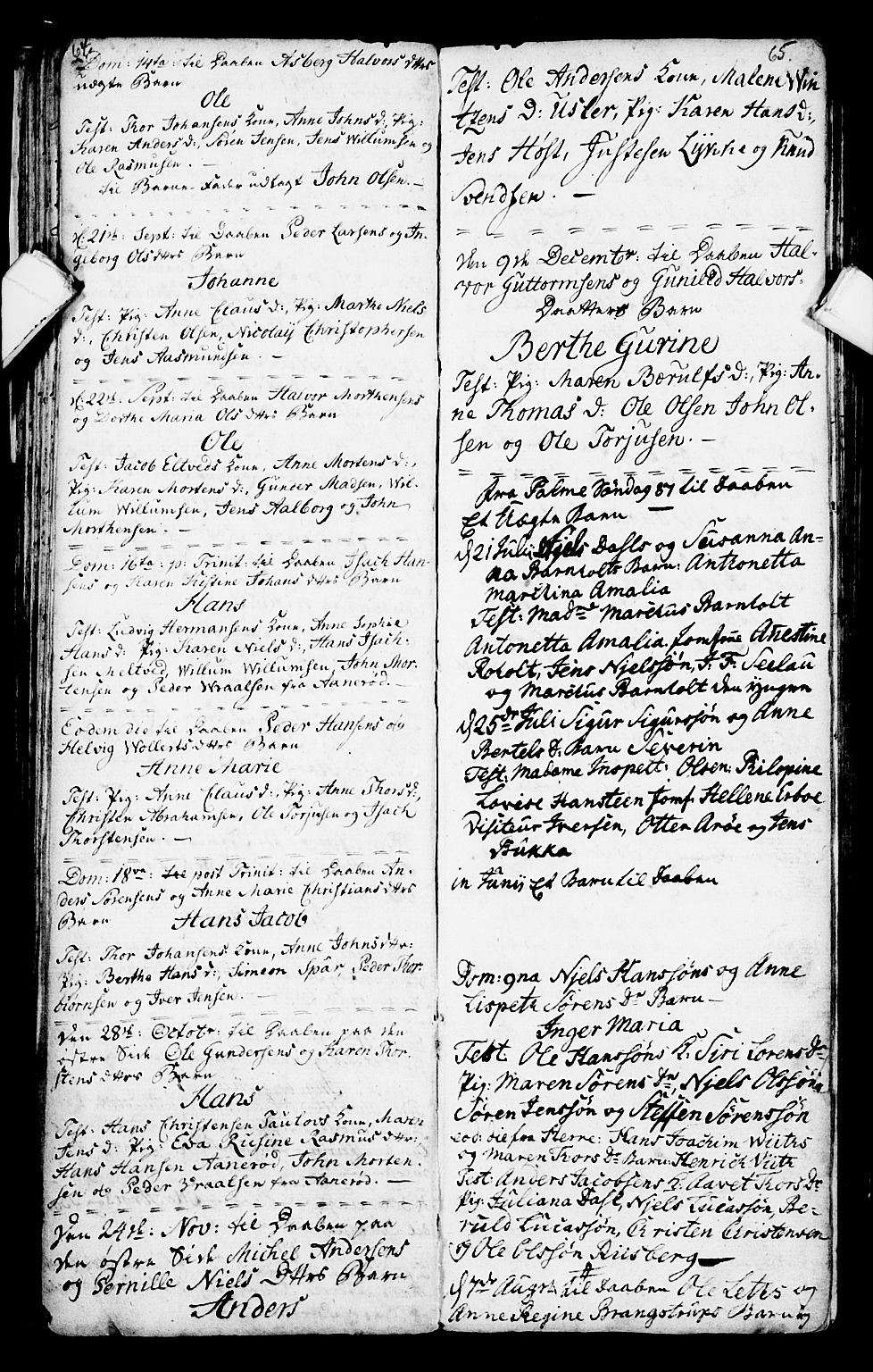 Porsgrunn kirkebøker , SAKO/A-104/G/Ga/L0001: Parish register (copy) no. I 1, 1766-1790, p. 64-65