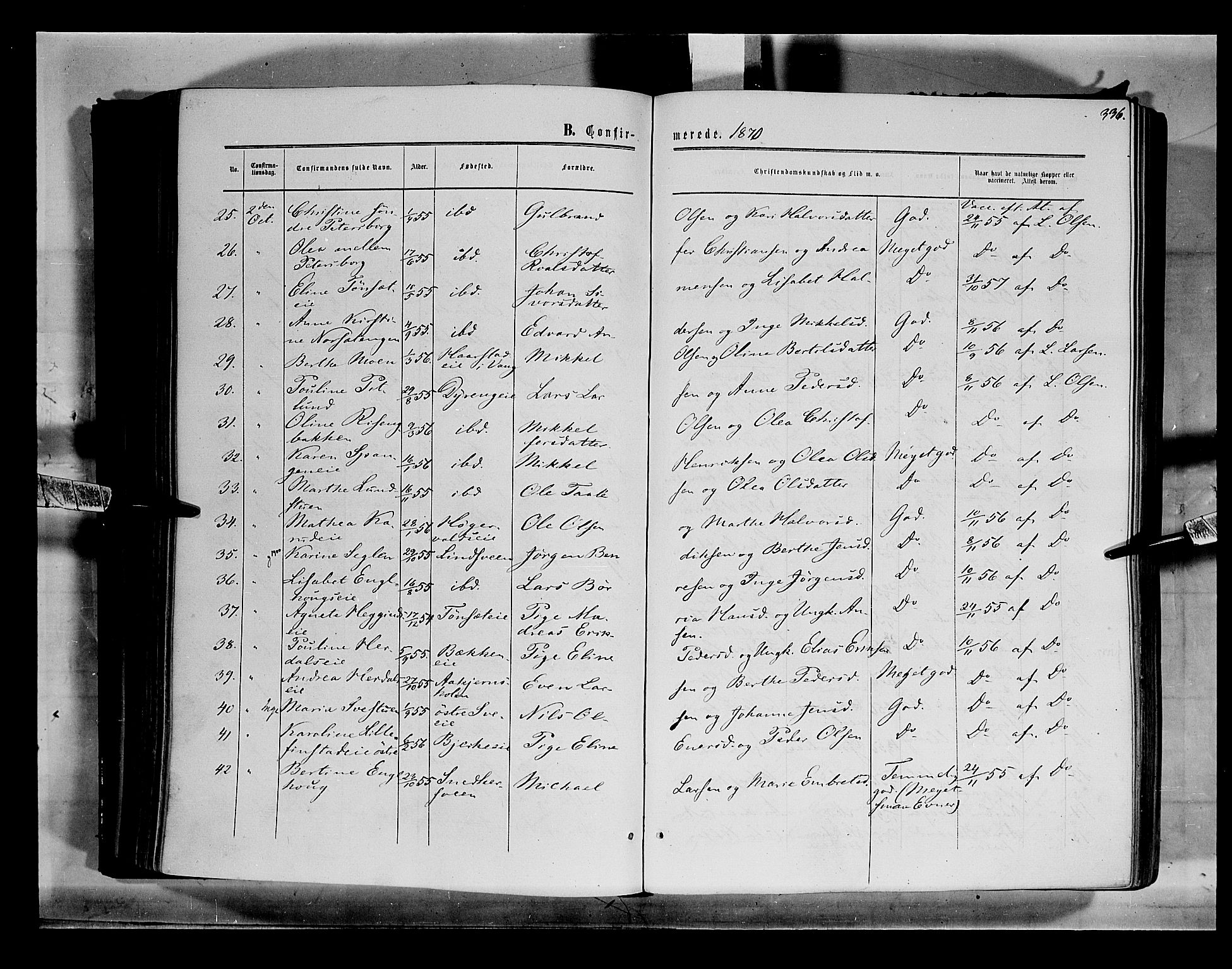 Løten prestekontor, AV/SAH-PREST-022/K/Ka/L0008: Parish register (official) no. 8, 1860-1877, p. 336