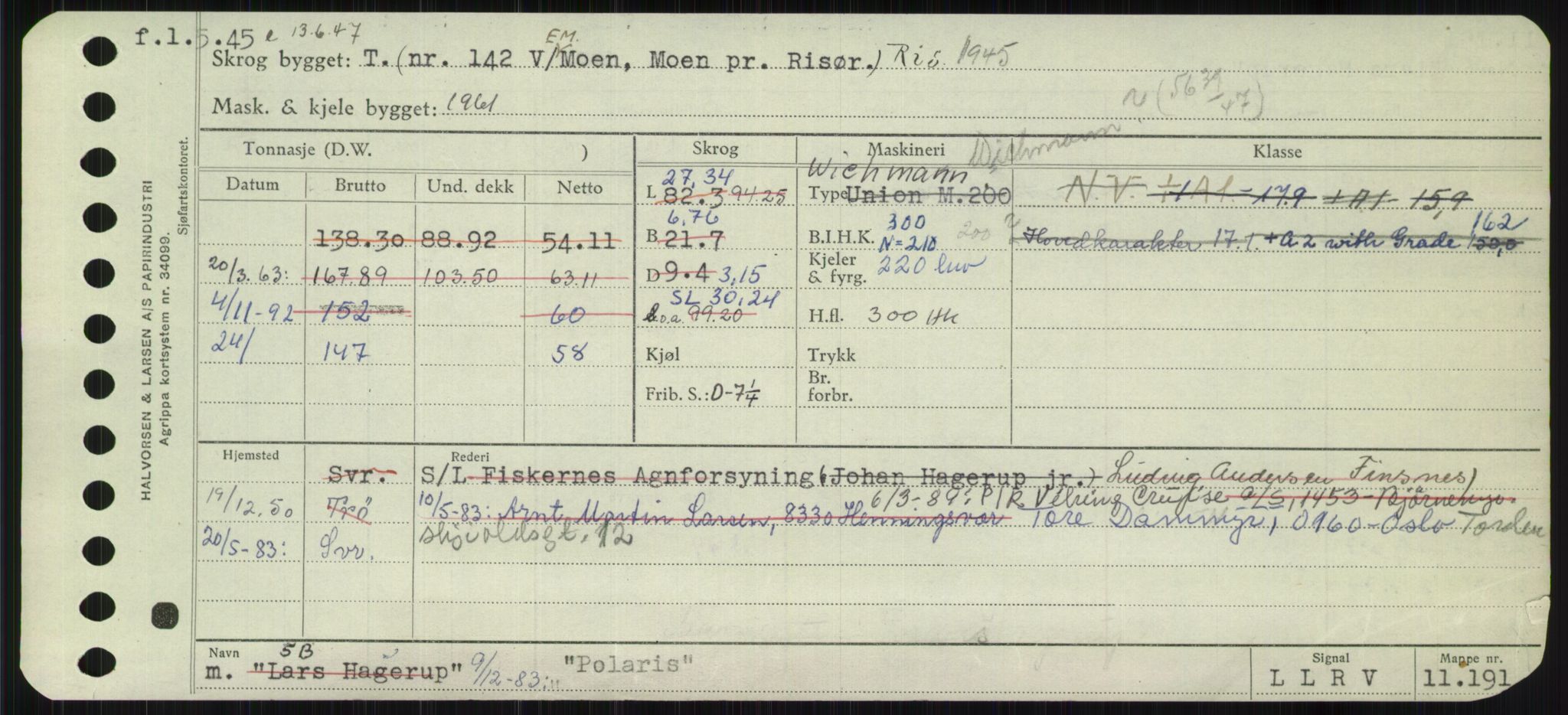 Sjøfartsdirektoratet med forløpere, Skipsmålingen, AV/RA-S-1627/H/Ha/L0004/0002: Fartøy, Mas-R / Fartøy, Odin-R, p. 359