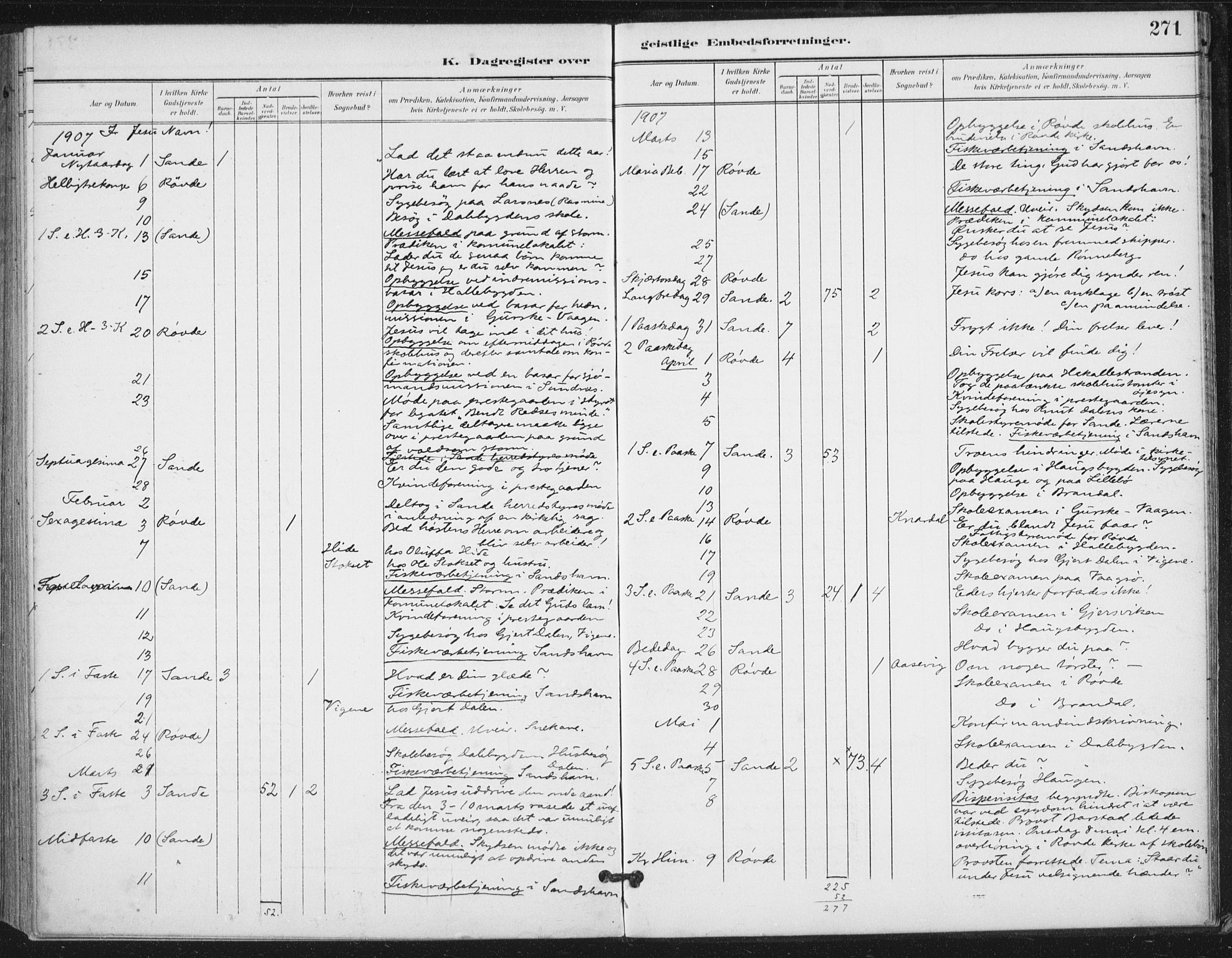 Ministerialprotokoller, klokkerbøker og fødselsregistre - Møre og Romsdal, AV/SAT-A-1454/503/L0038: Parish register (official) no. 503A06, 1901-1917, p. 271