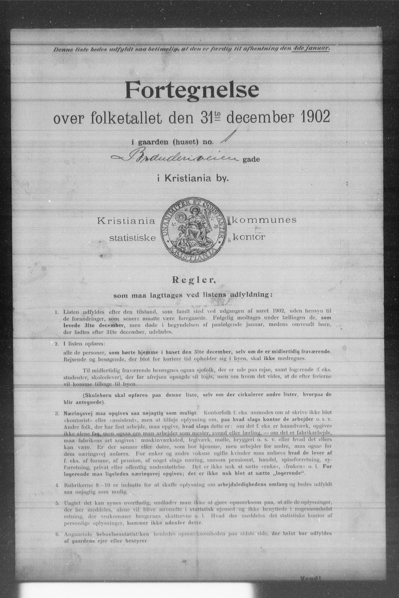 OBA, Municipal Census 1902 for Kristiania, 1902, p. 1669