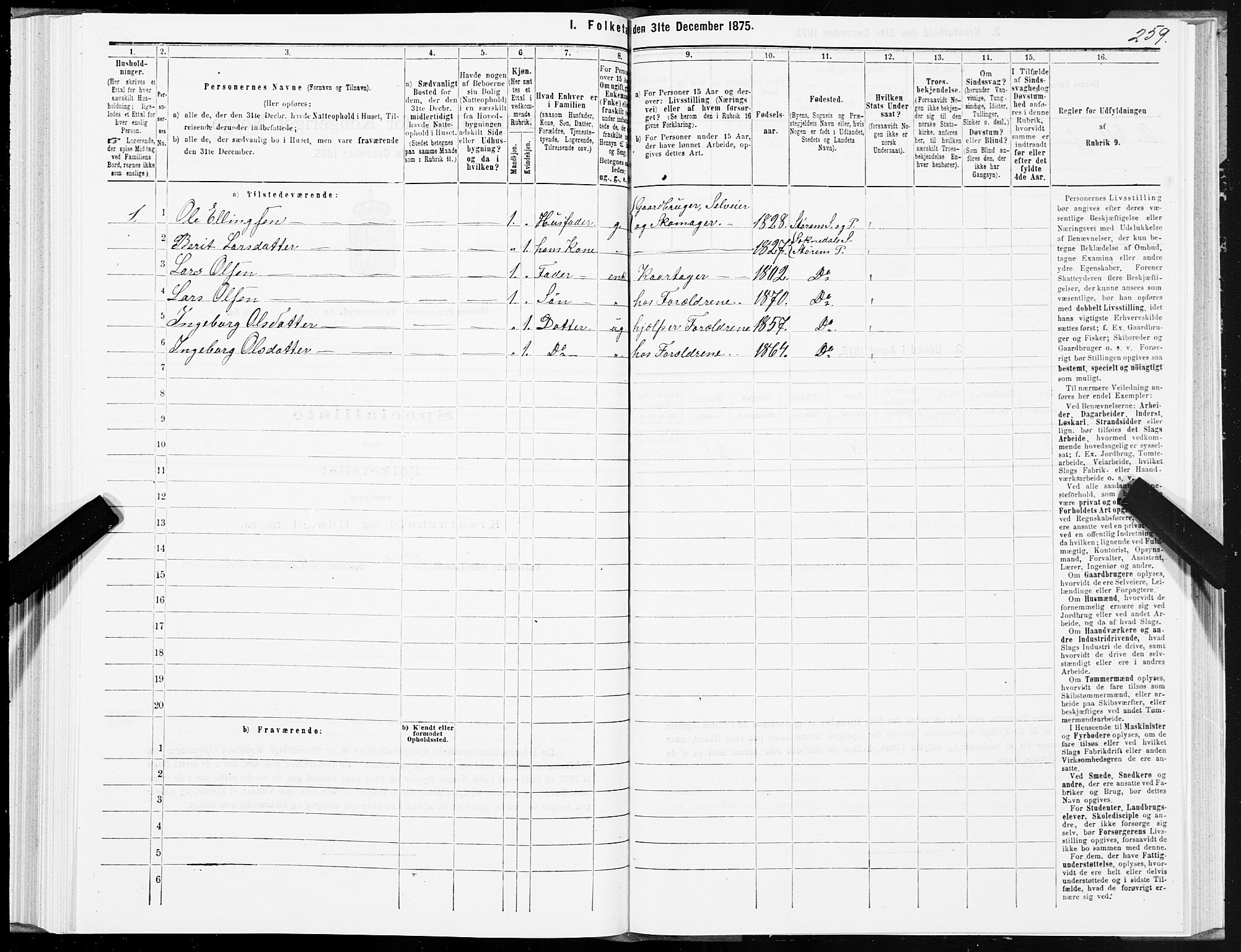 SAT, 1875 census for 1648P Støren, 1875, p. 8259