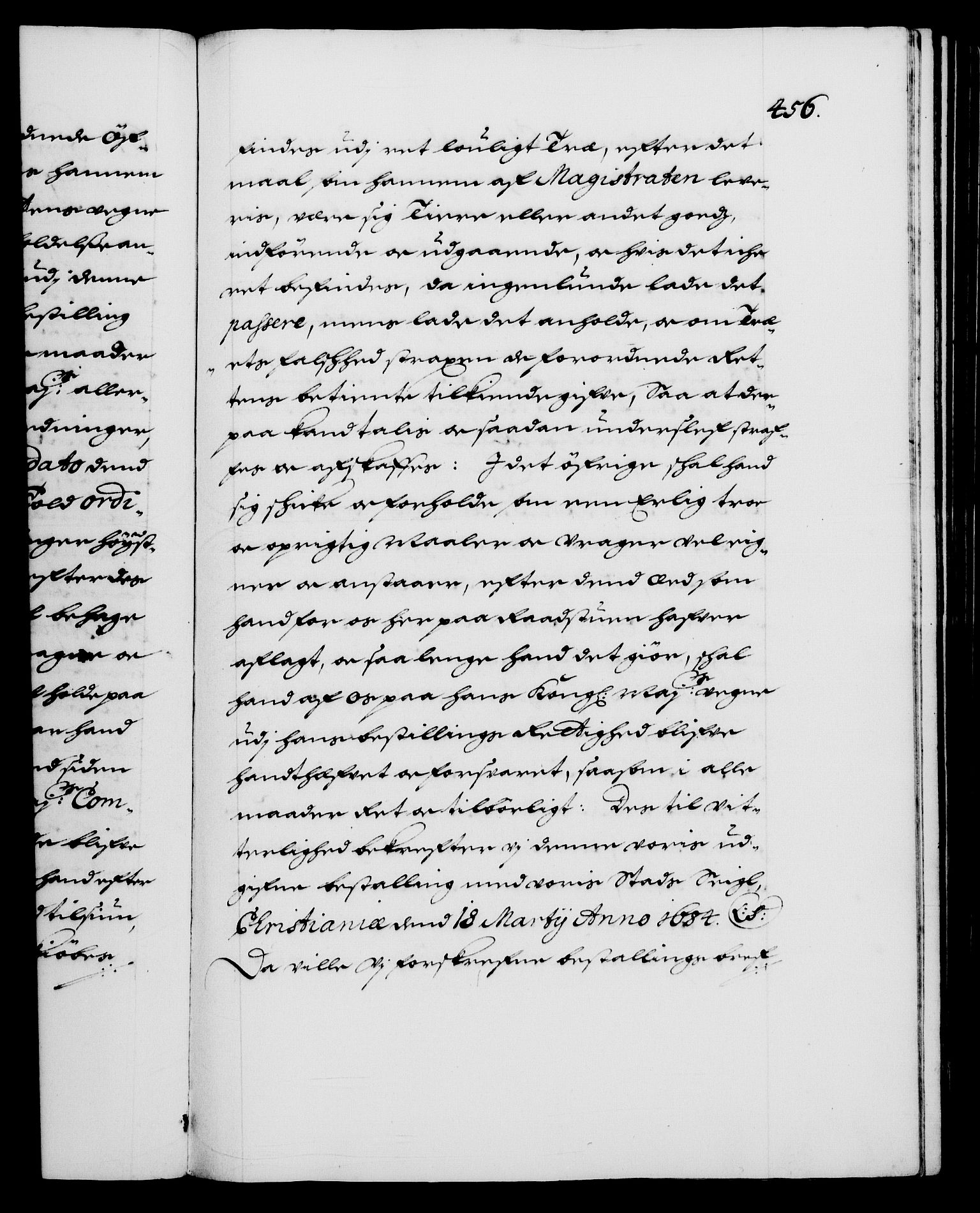 Danske Kanselli 1572-1799, RA/EA-3023/F/Fc/Fca/Fcaa/L0013: Norske registre (mikrofilm), 1681-1684, p. 456a
