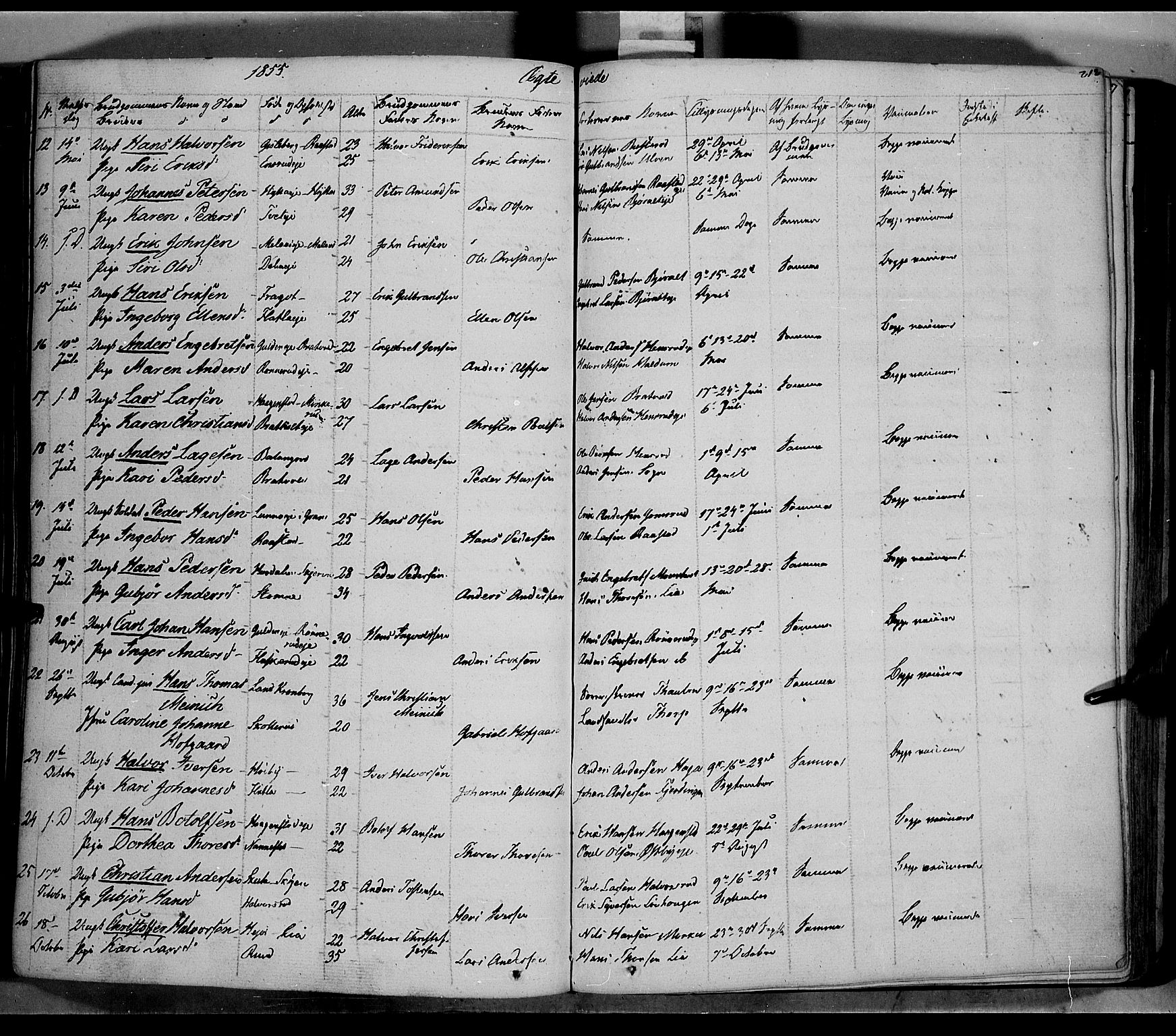 Jevnaker prestekontor, AV/SAH-PREST-116/H/Ha/Haa/L0006: Parish register (official) no. 6, 1837-1857, p. 212