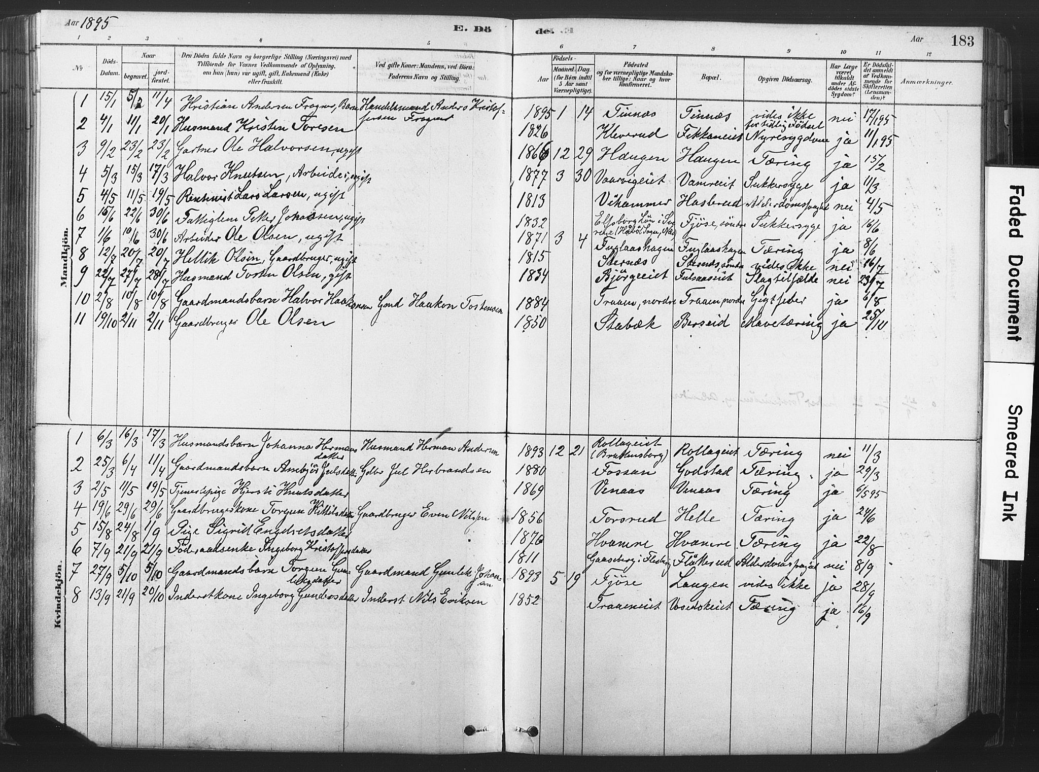 Rollag kirkebøker, SAKO/A-240/F/Fa/L0011: Parish register (official) no. I 11, 1878-1902, p. 183