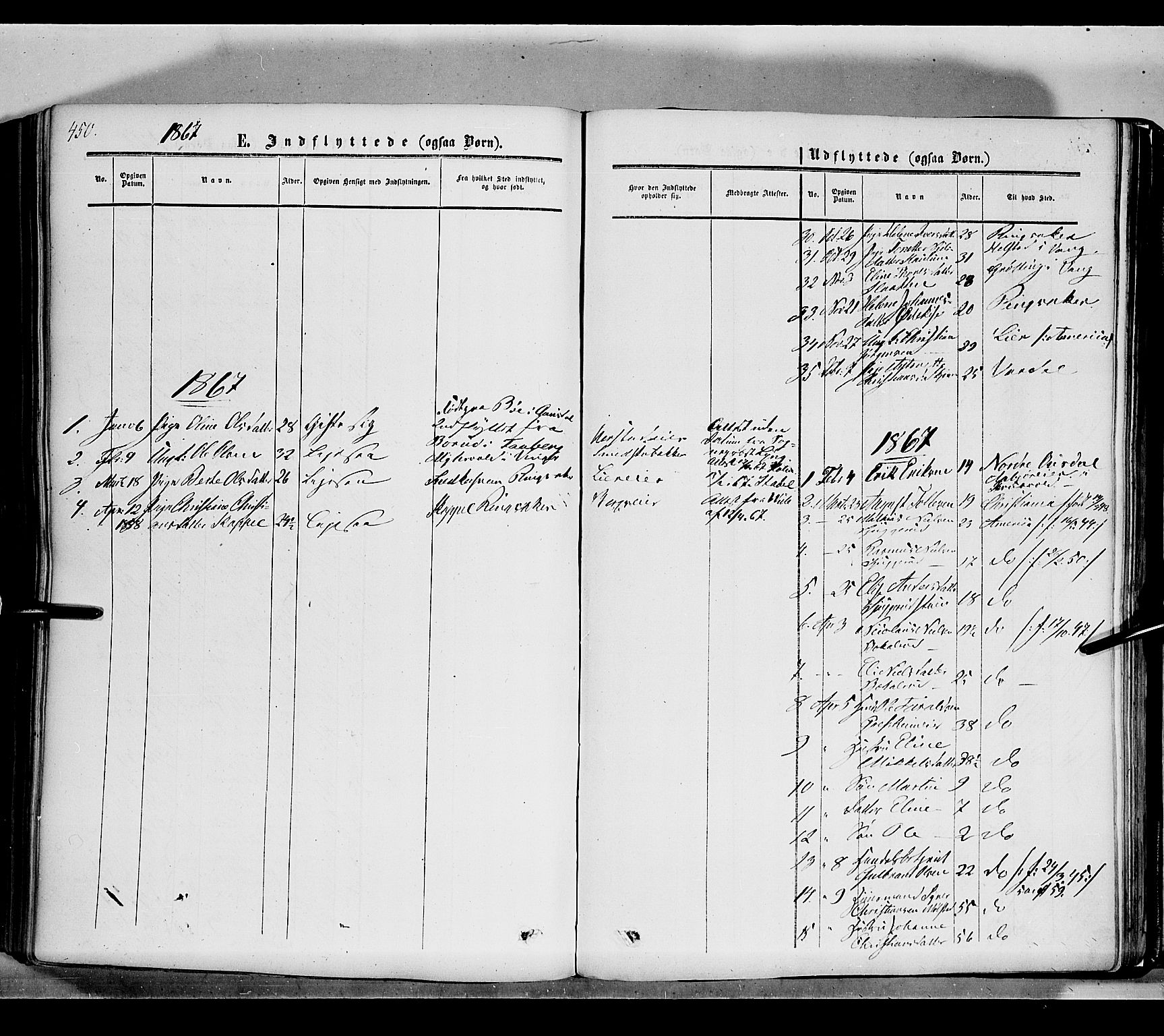 Nes prestekontor, Hedmark, SAH/PREST-020/K/Ka/L0004: Parish register (official) no. 4, 1852-1886, p. 450