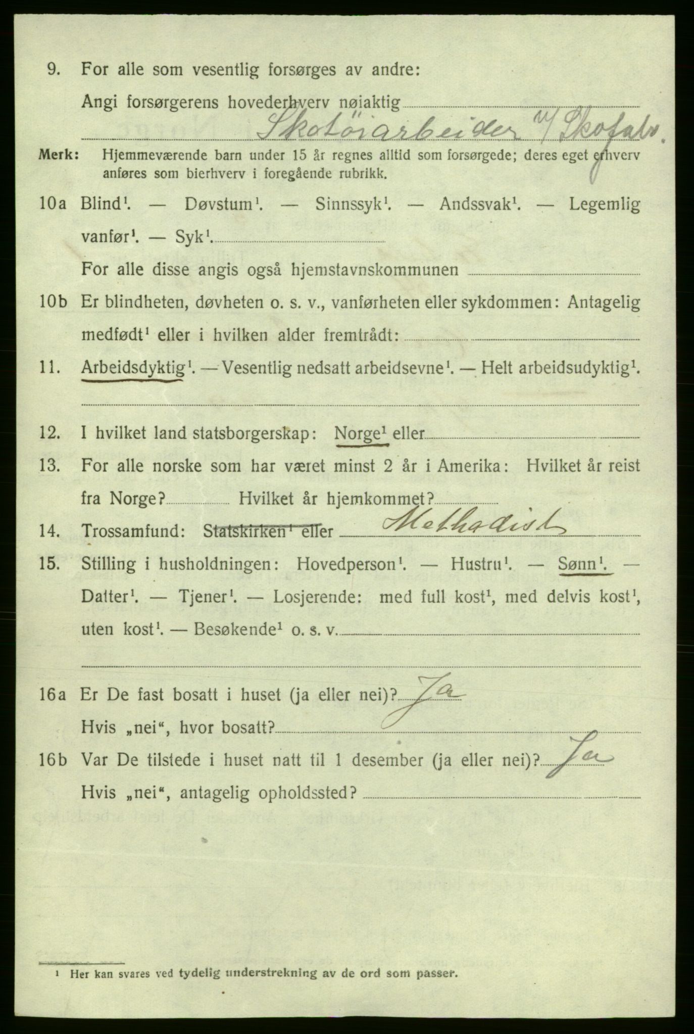 SAO, 1920 census for Fredrikshald, 1920, p. 9132
