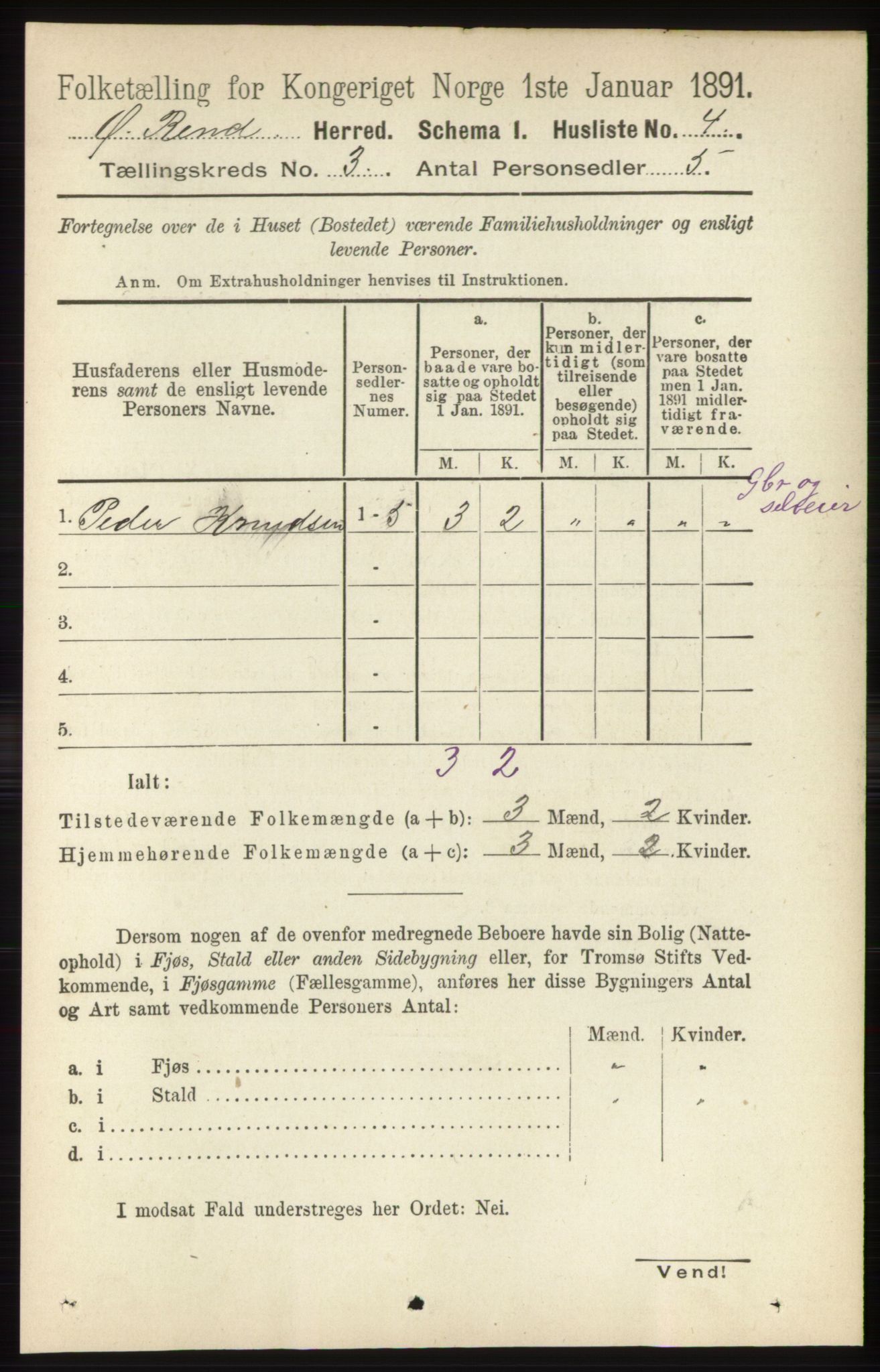 RA, 1891 census for 0433 Øvre Rendal, 1891, p. 803