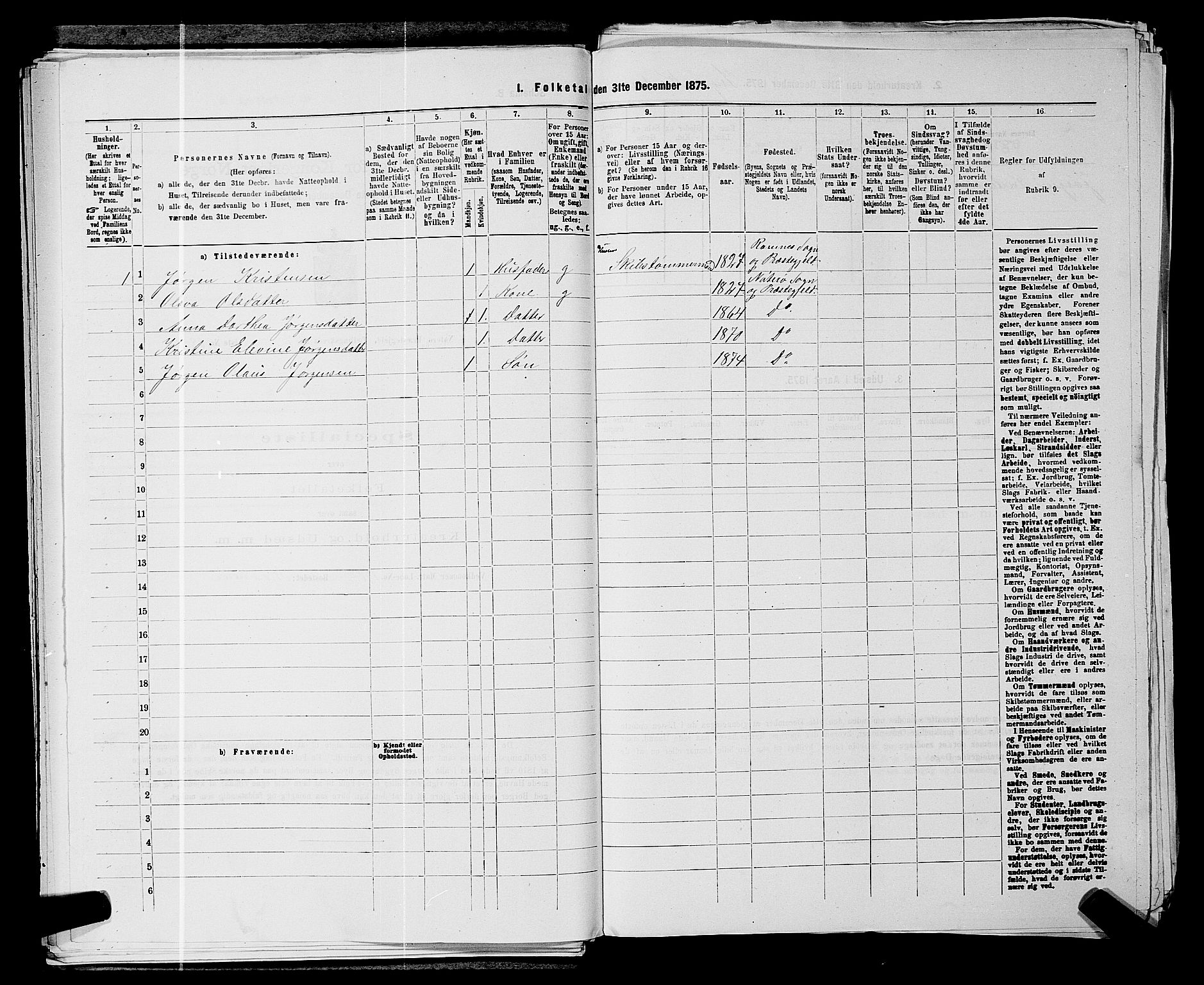 SAKO, 1875 census for 0722P Nøtterøy, 1875, p. 1411