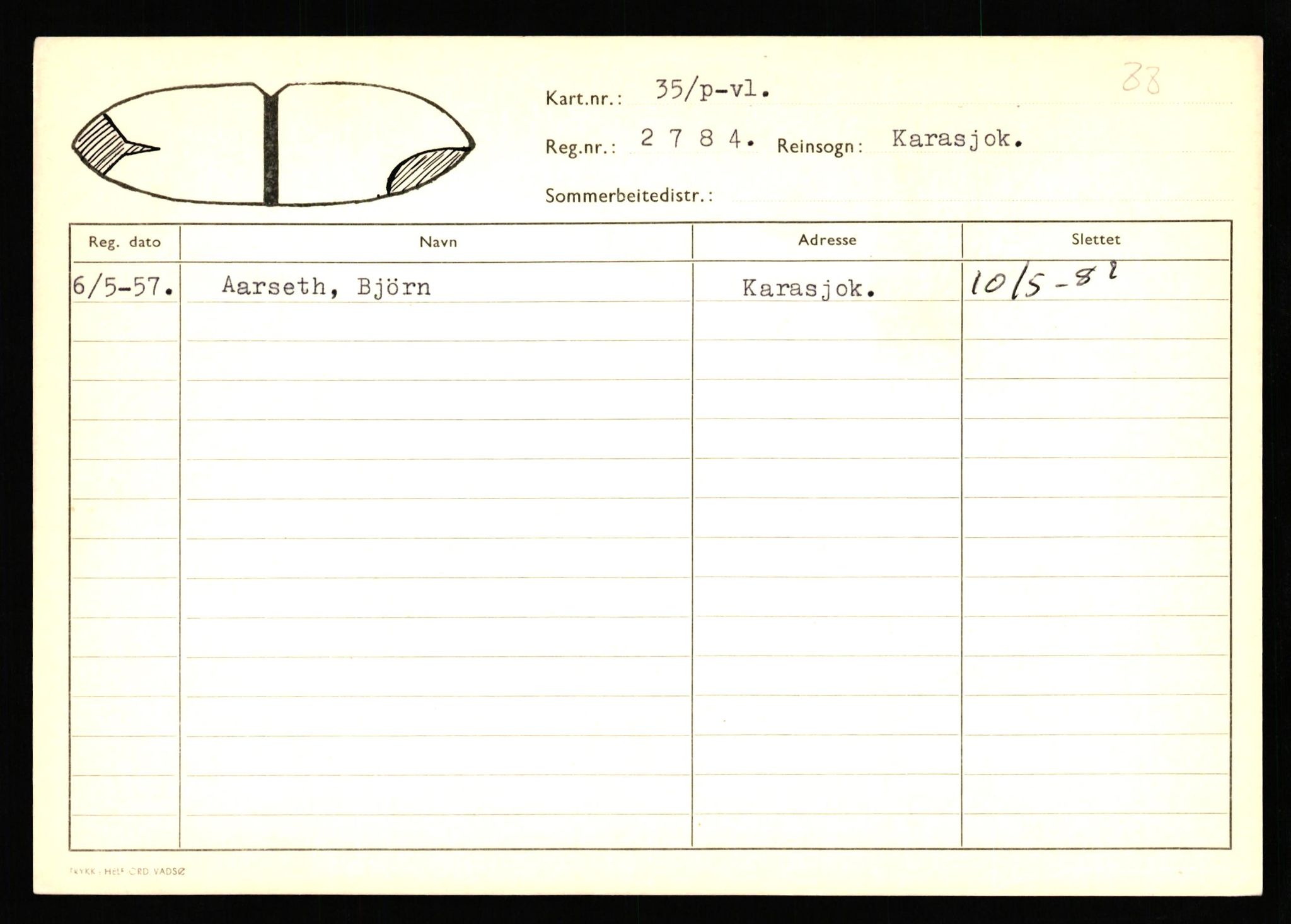 Lappefogden i Finnmark/Reindriftsforvaltningen Øst-Finnmark, AV/SATØ-S-1461/G/Ge/Gea/L0006: Slettede reinmerker, 1934-1992, p. 47