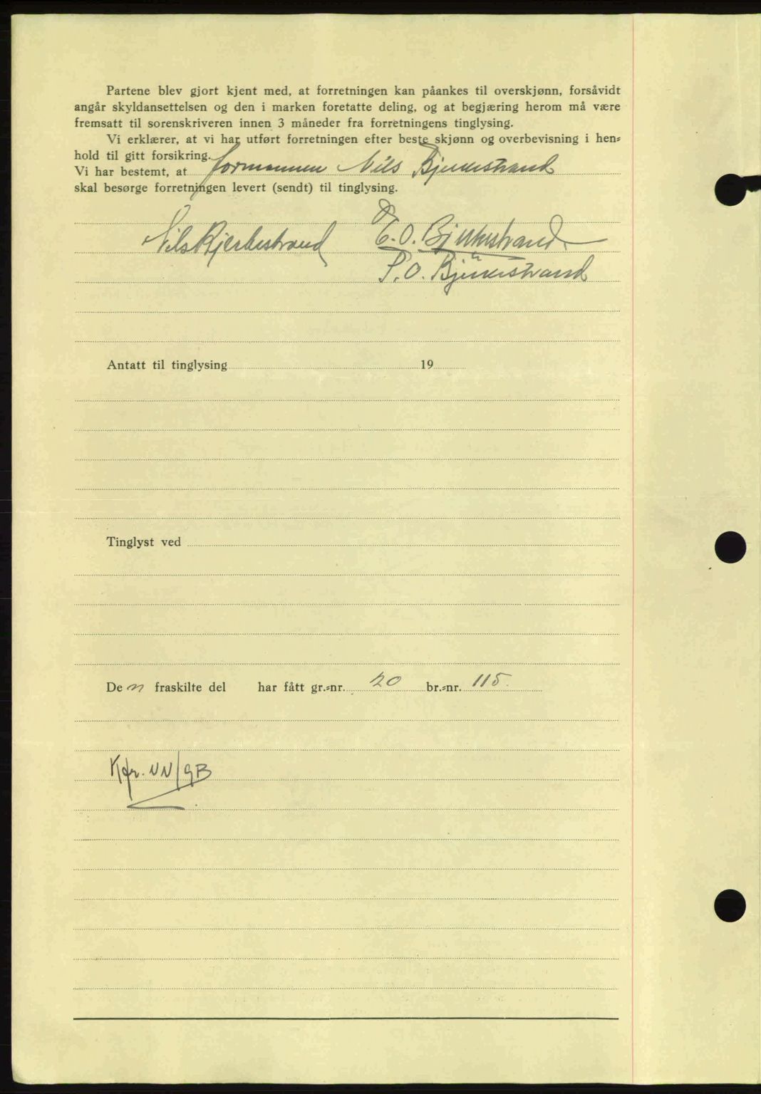 Nordmøre sorenskriveri, AV/SAT-A-4132/1/2/2Ca: Mortgage book no. A91, 1941-1942, Diary no: : 108/1942