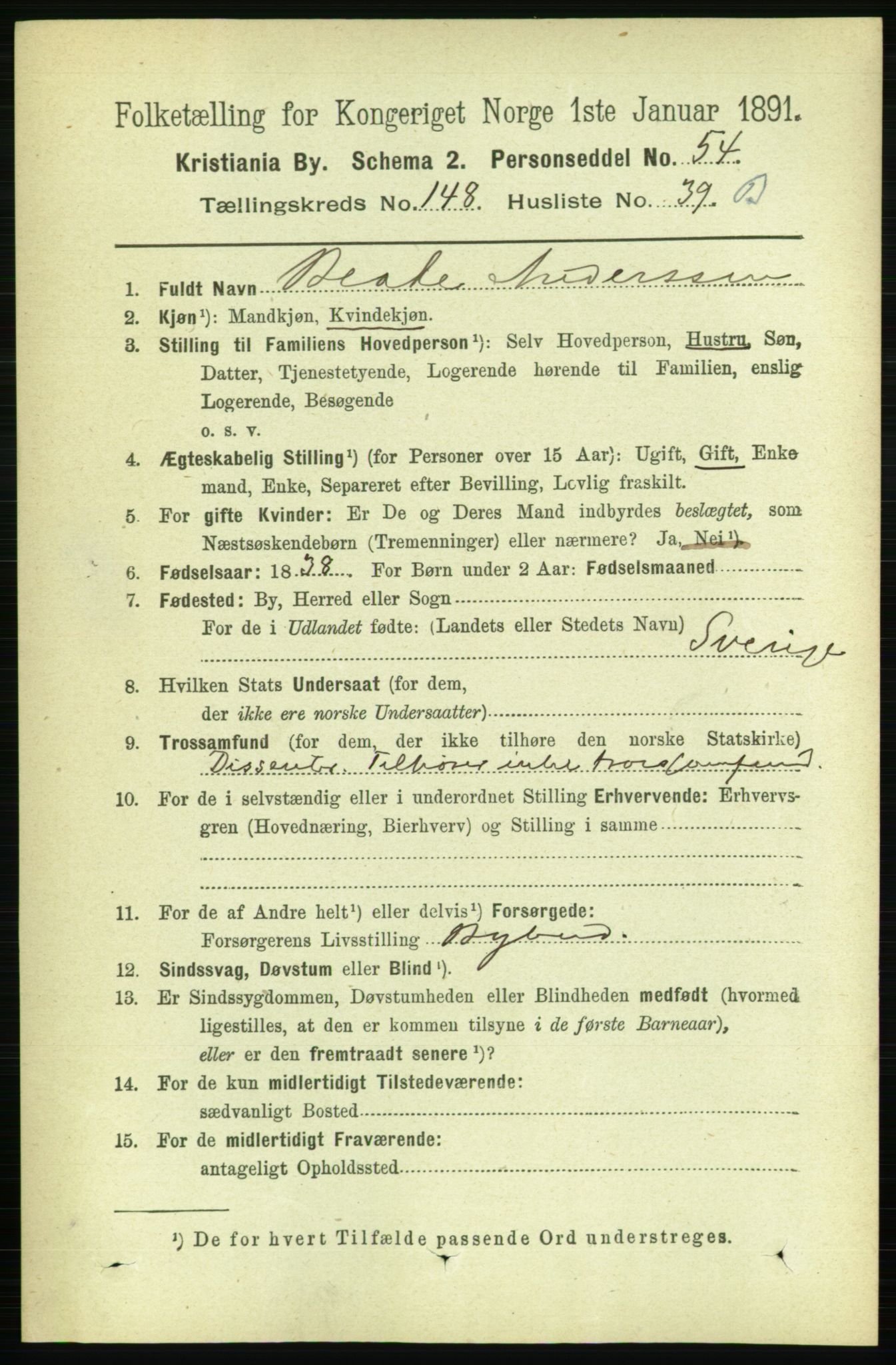 RA, 1891 census for 0301 Kristiania, 1891, p. 82990