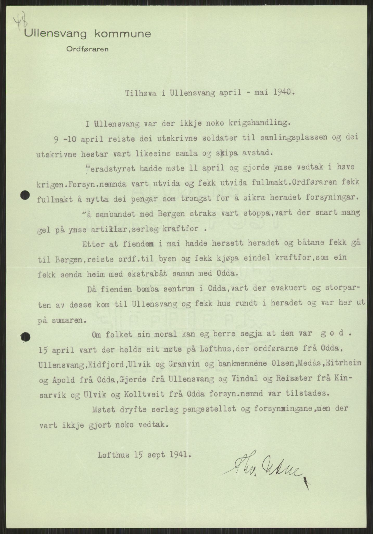 Forsvaret, Forsvarets krigshistoriske avdeling, RA/RAFA-2017/Y/Ya/L0015: II-C-11-31 - Fylkesmenn.  Rapporter om krigsbegivenhetene 1940., 1940, p. 427