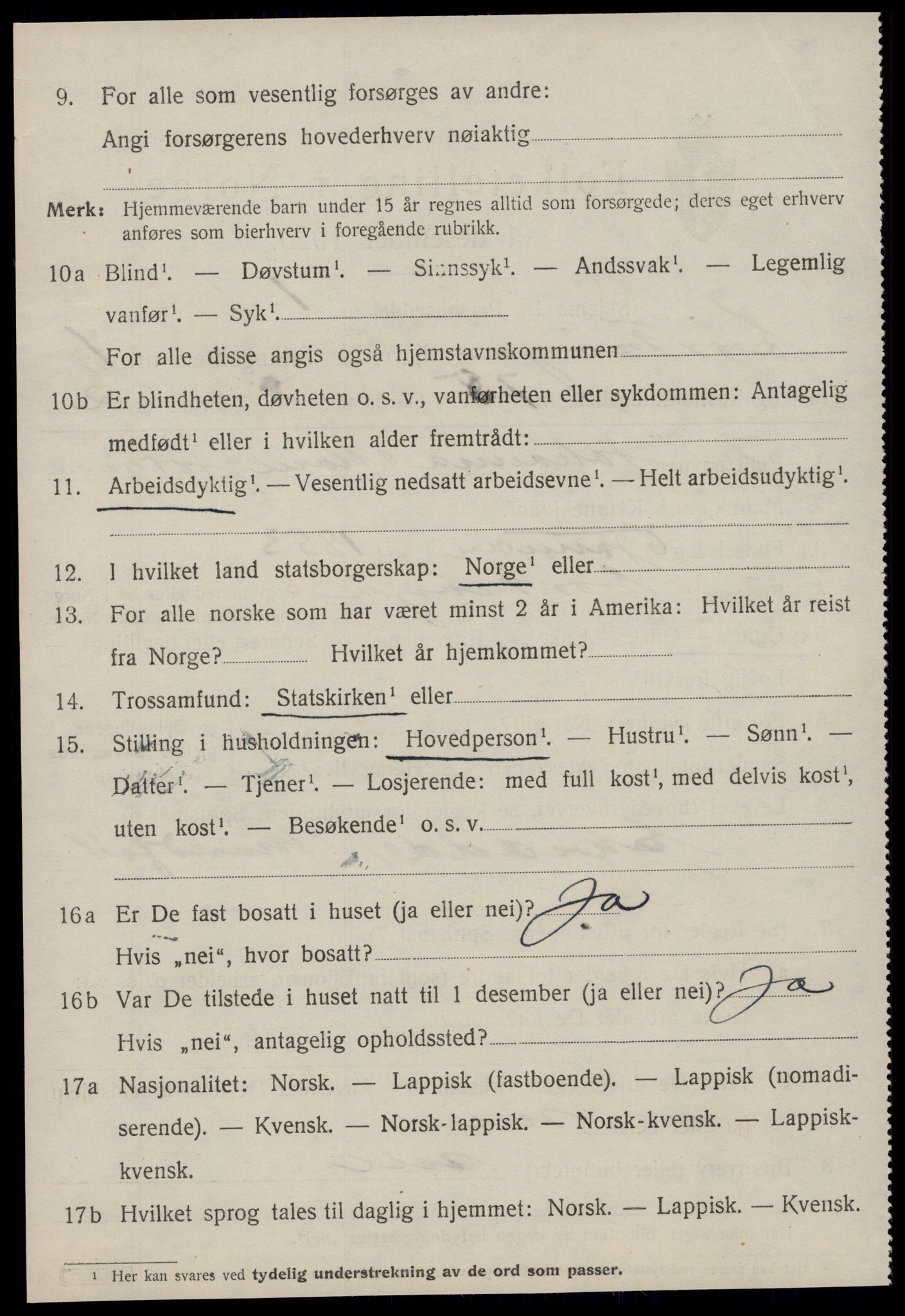 SAT, 1920 census for Sør-Frøya, 1920, p. 1910