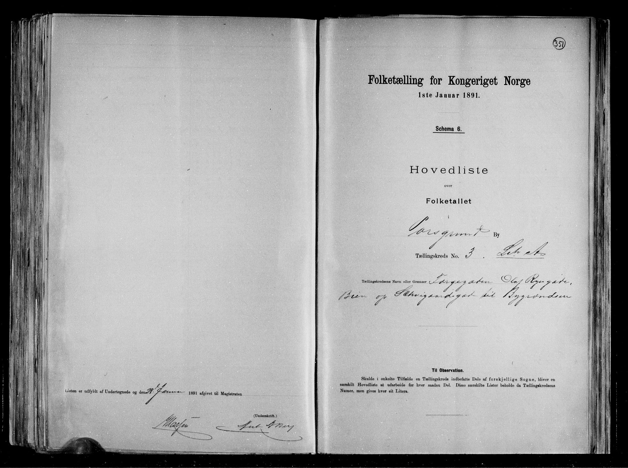 RA, 1891 census for 0805 Porsgrunn, 1891, p. 12