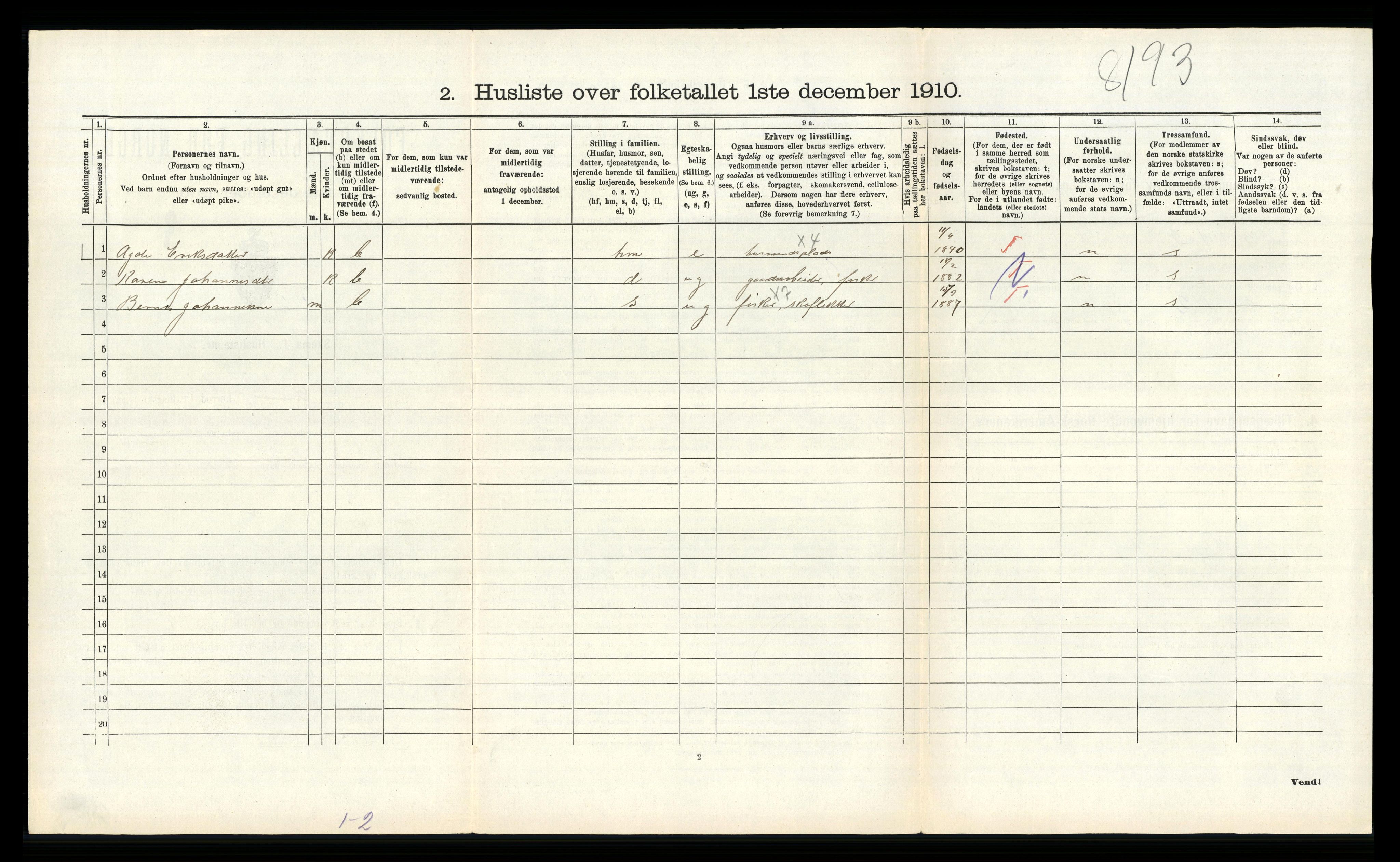 RA, 1910 census for Finnås, 1910, p. 767