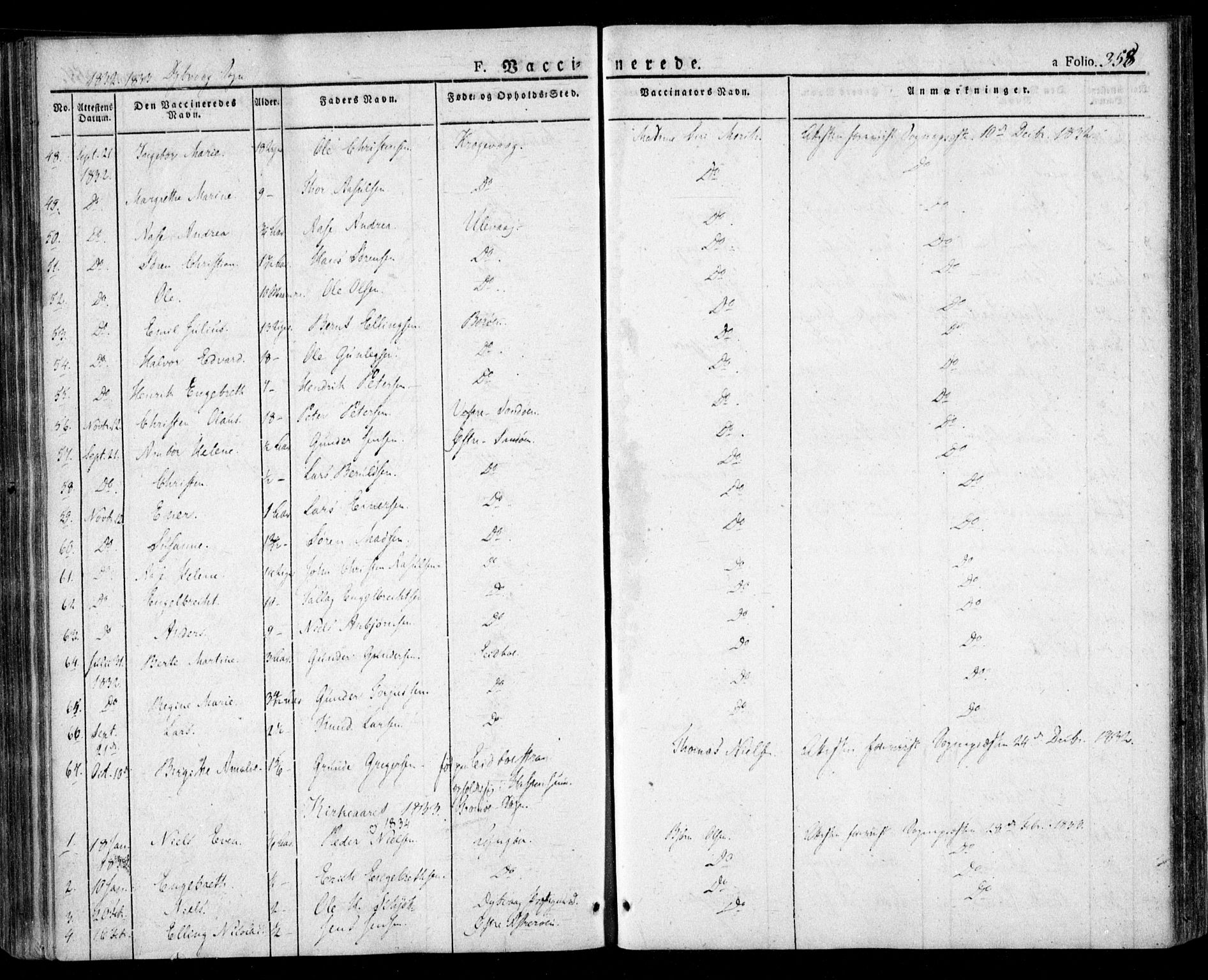 Dypvåg sokneprestkontor, SAK/1111-0007/F/Fa/Faa/L0004: Parish register (official) no. A 4, 1824-1840, p. 358