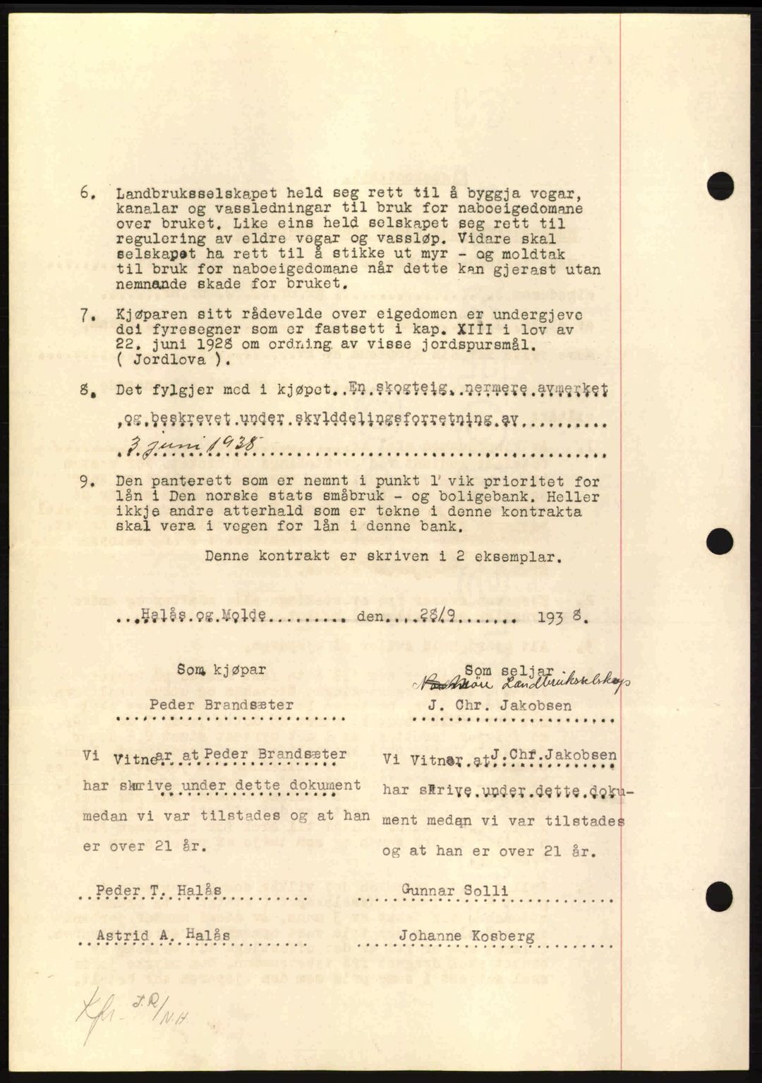 Nordmøre sorenskriveri, AV/SAT-A-4132/1/2/2Ca: Mortgage book no. B92, 1944-1945, Diary no: : 1312/1944