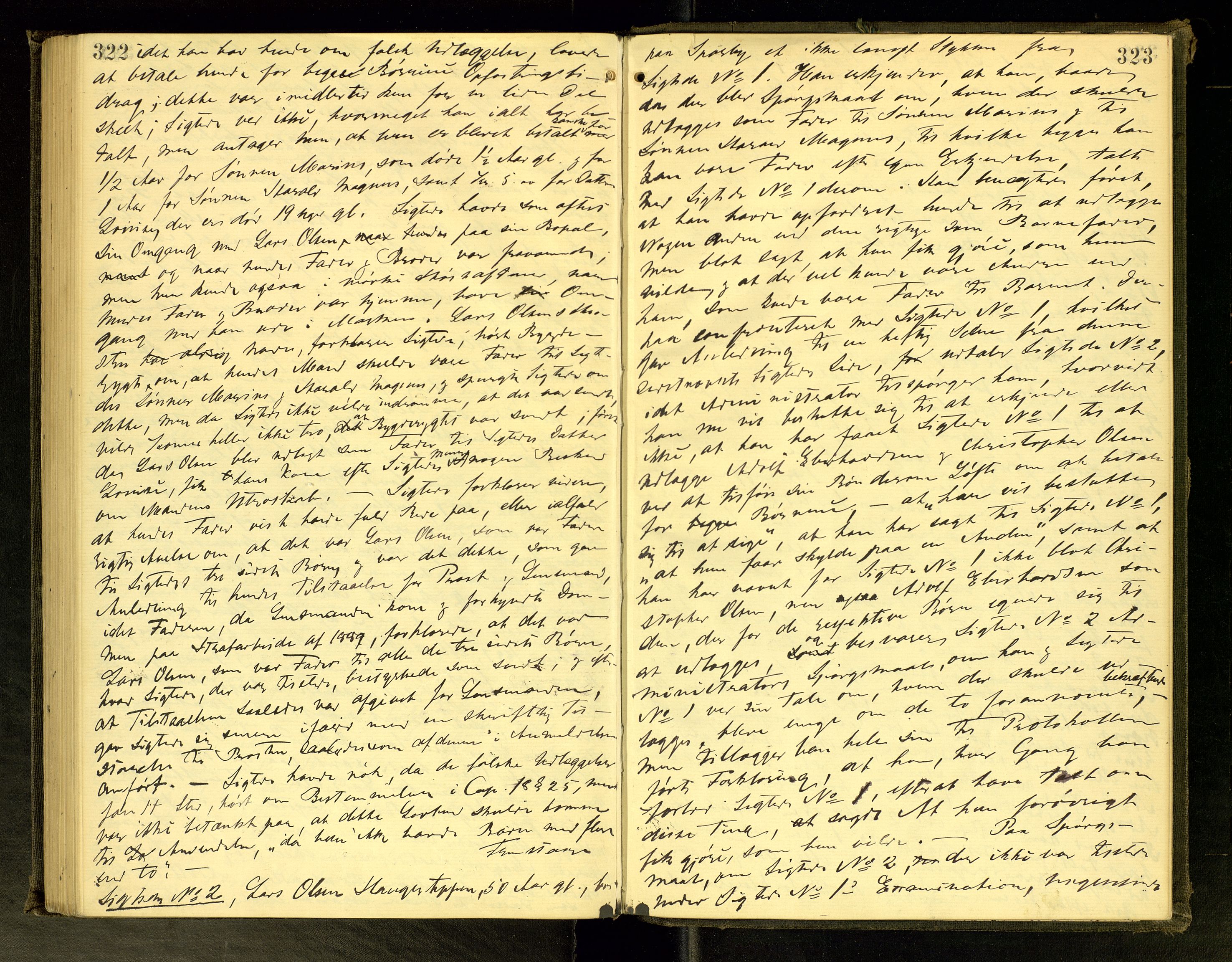 Solør tingrett, AV/SAH-TING-008/G/Gc/Gca/L0026: Ekstrarettsprotokoll, 1886-1889, p. 322-323