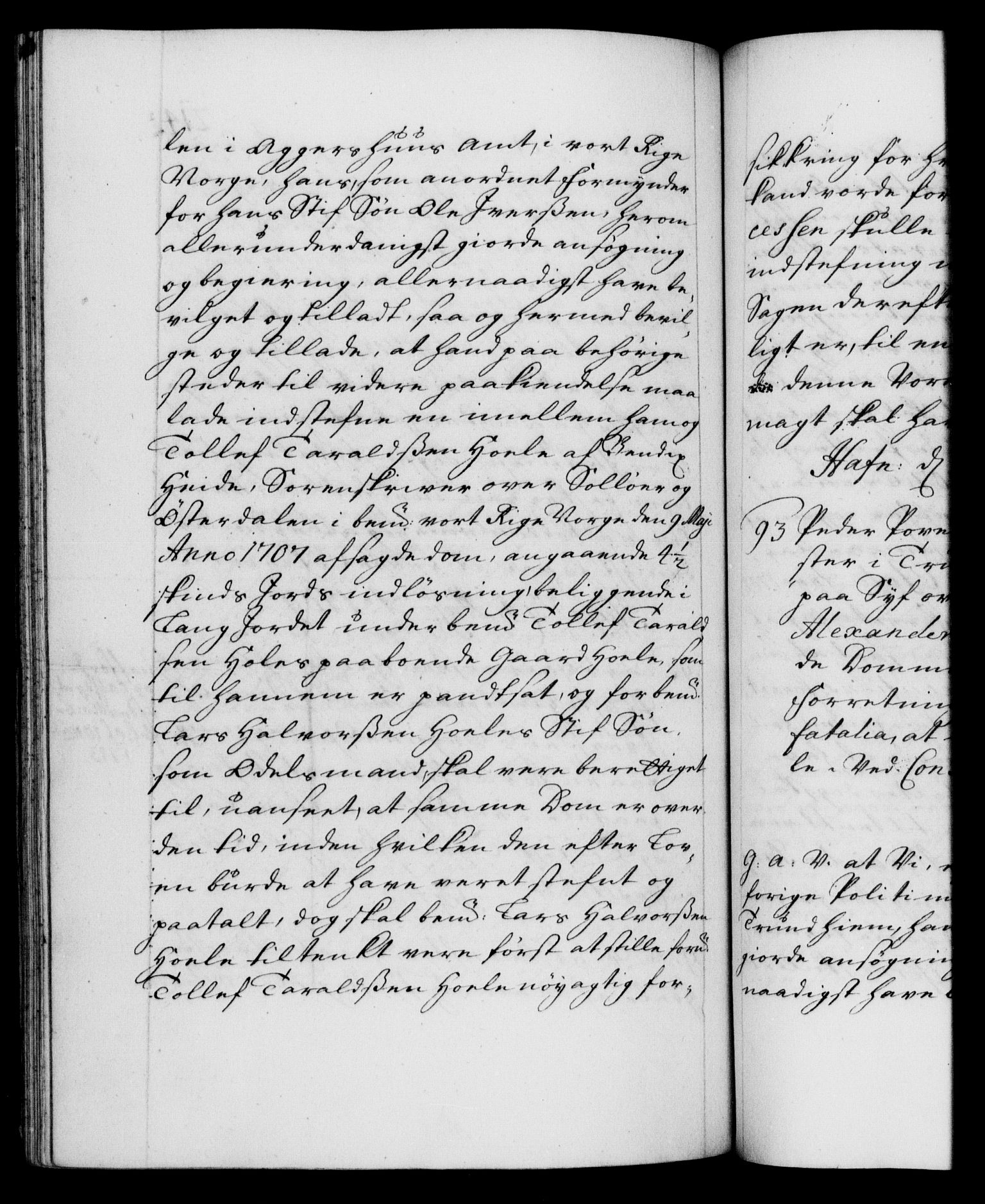 Danske Kanselli 1572-1799, AV/RA-EA-3023/F/Fc/Fca/Fcaa/L0020: Norske registre, 1708-1711, p. 214b