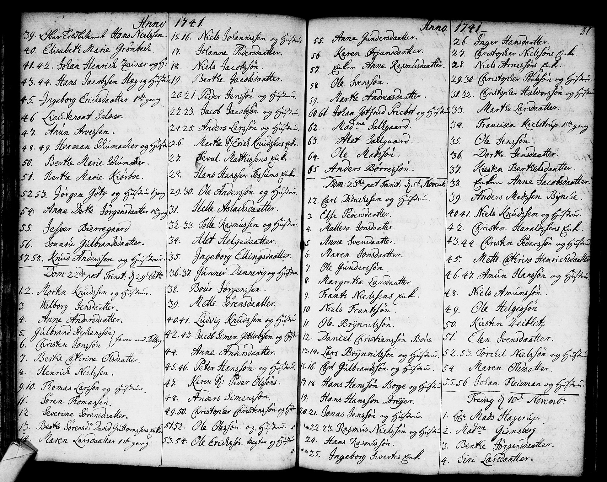 Strømsø kirkebøker, AV/SAKO-A-246/F/Fa/L0006: Parish register (official) no. I 6, 1740-1747, p. 31