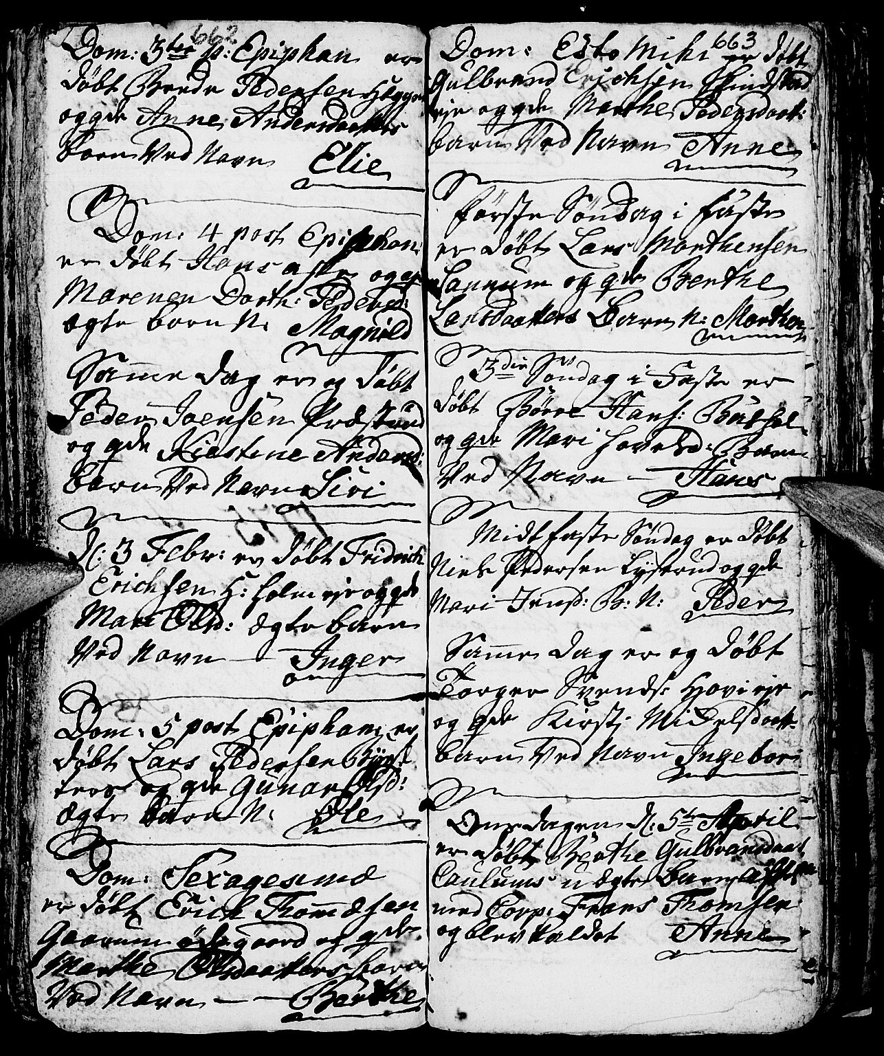 Nes prestekontor, Hedmark, AV/SAH-PREST-020/L/La/L0001: Parish register (copy) no. 1, 1663-1784, p. 662-663