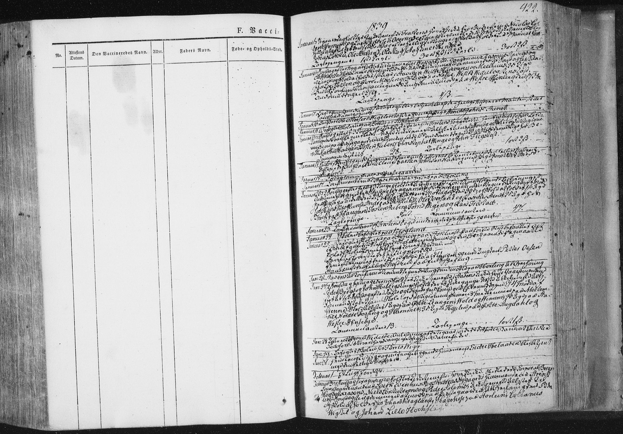 Ministerialprotokoller, klokkerbøker og fødselsregistre - Nord-Trøndelag, SAT/A-1458/713/L0115: Parish register (official) no. 713A06, 1838-1851, p. 422