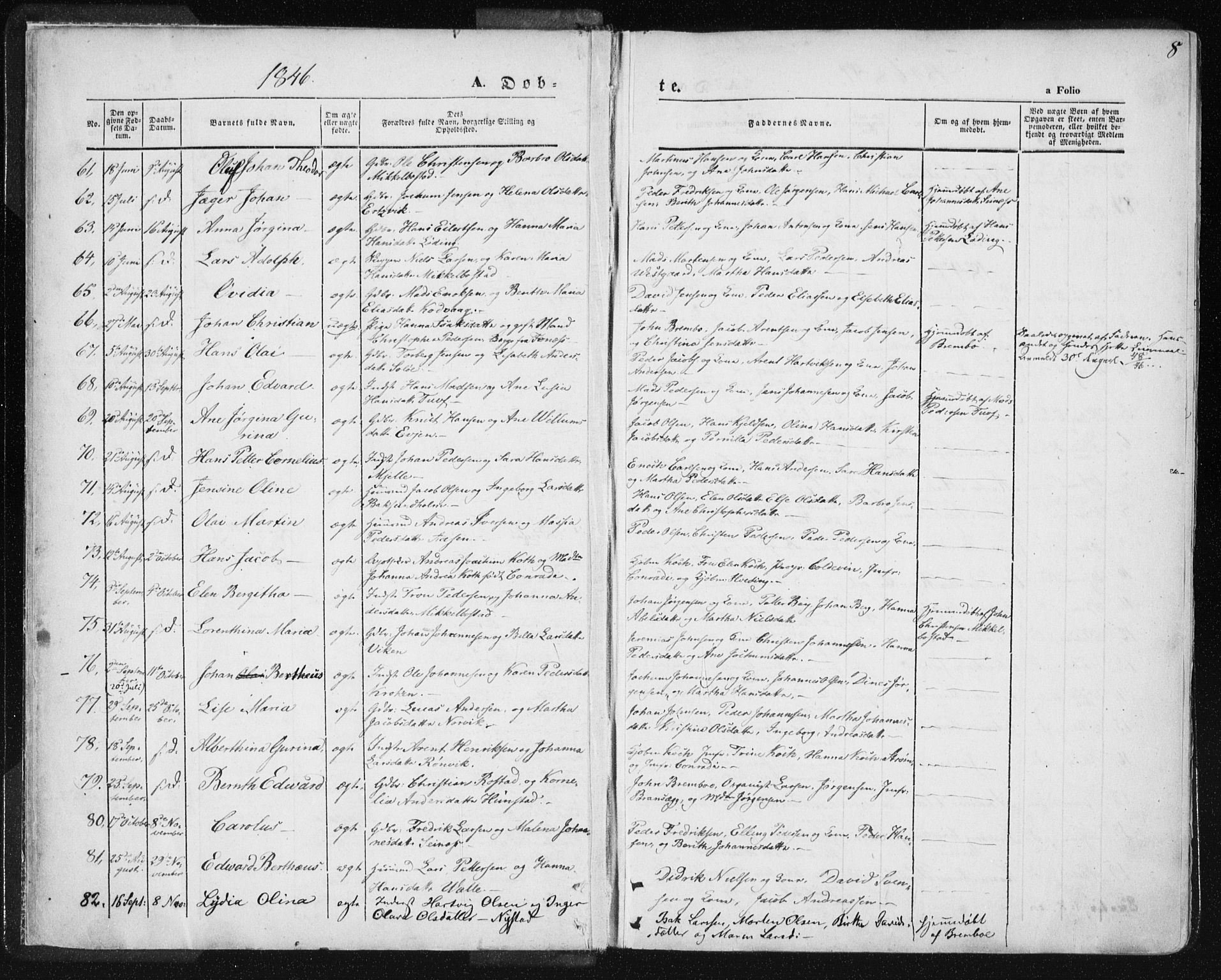 Ministerialprotokoller, klokkerbøker og fødselsregistre - Nordland, AV/SAT-A-1459/801/L0007: Parish register (official) no. 801A07, 1845-1863, p. 8