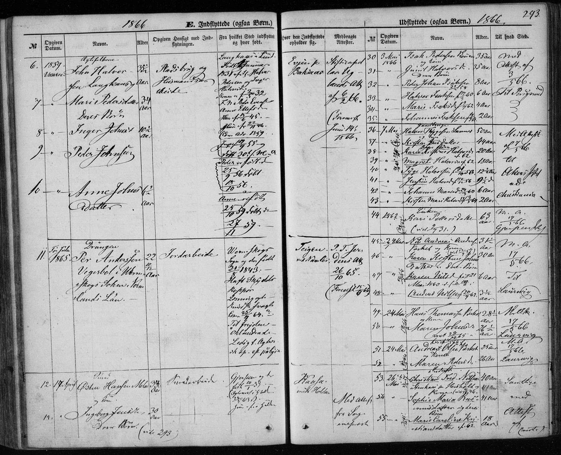 Holla kirkebøker, AV/SAKO-A-272/F/Fa/L0006: Parish register (official) no. 6, 1861-1869, p. 293