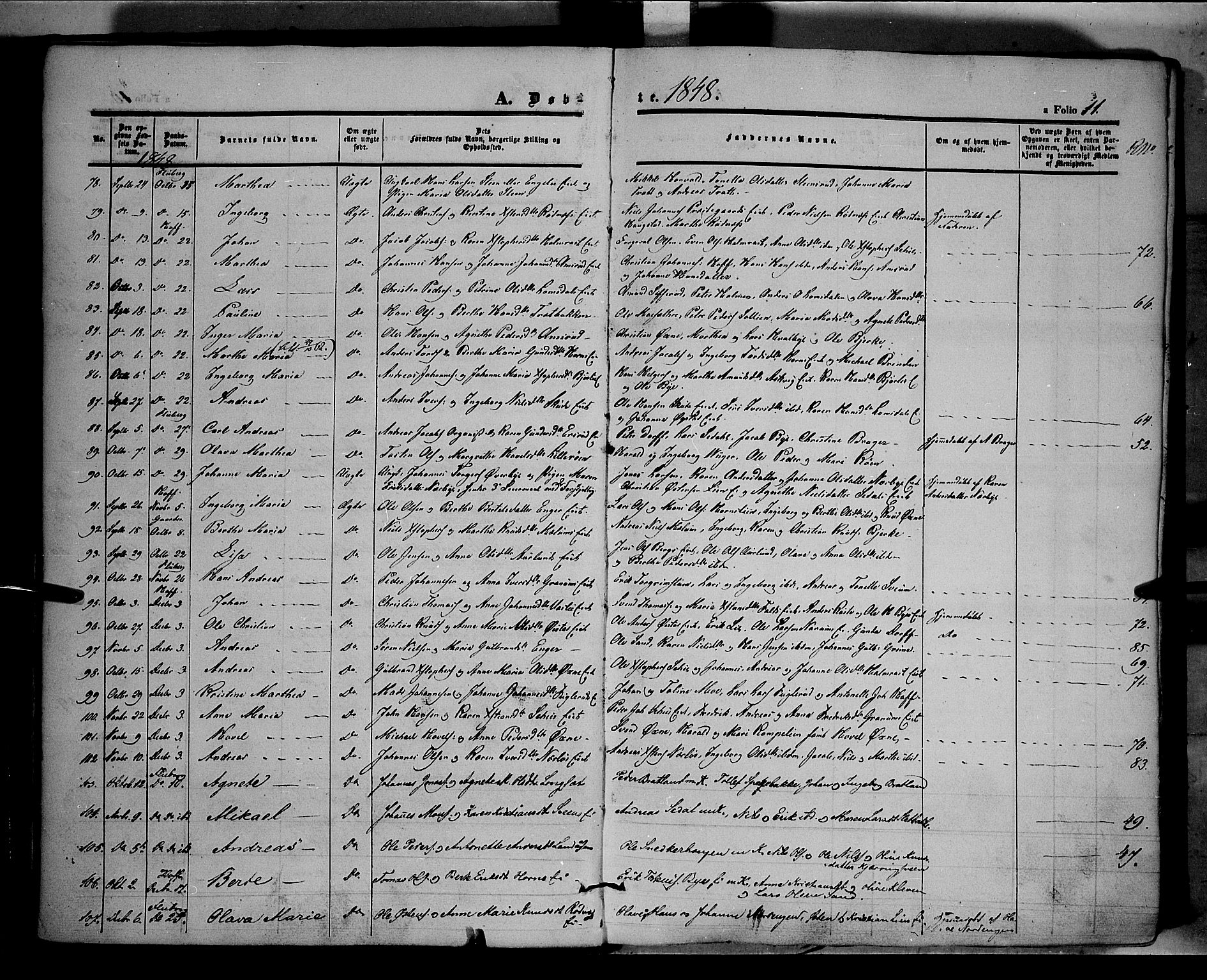 Land prestekontor, SAH/PREST-120/H/Ha/Haa/L0009: Parish register (official) no. 9, 1847-1859, p. 11
