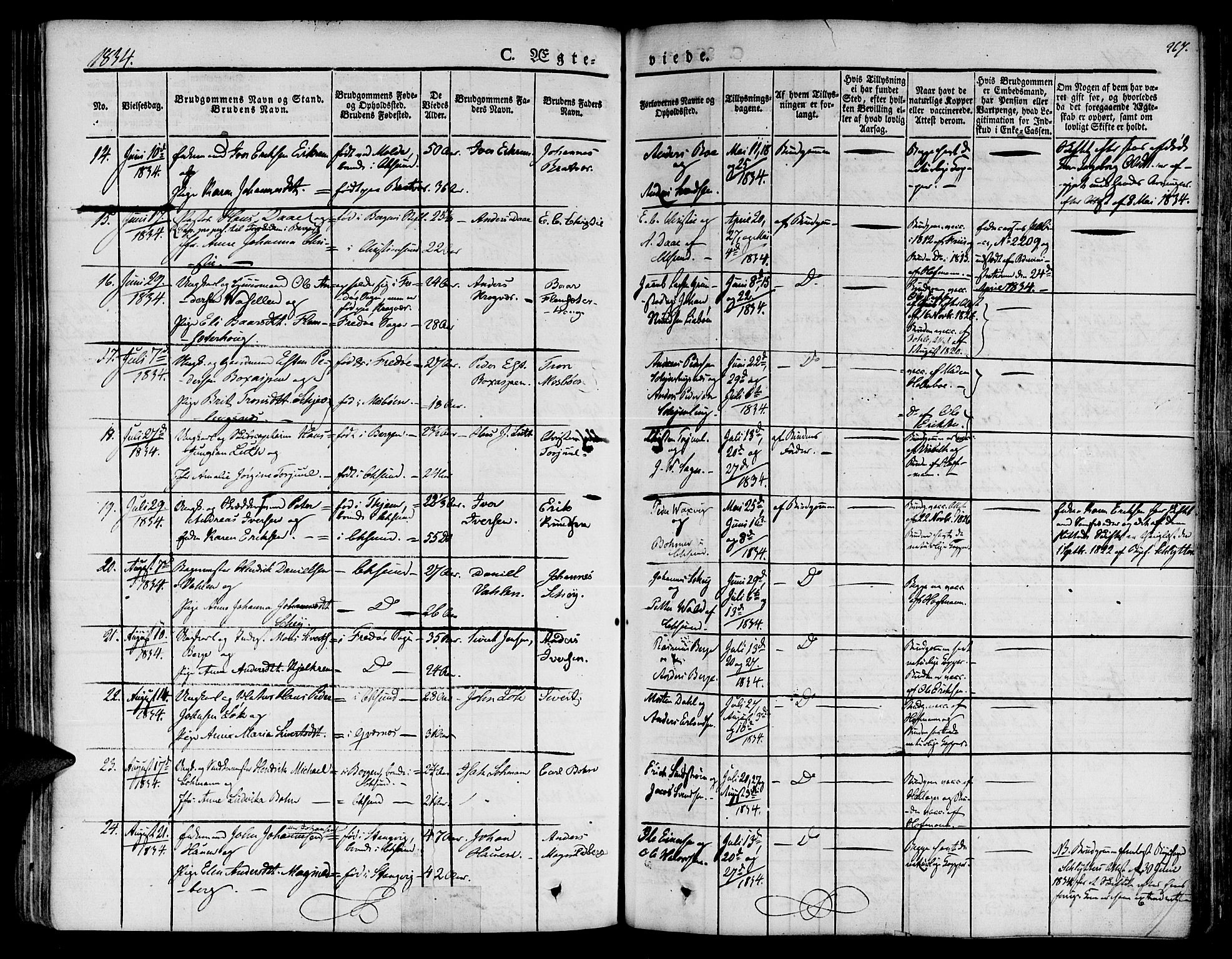 Ministerialprotokoller, klokkerbøker og fødselsregistre - Møre og Romsdal, AV/SAT-A-1454/572/L0843: Parish register (official) no. 572A06, 1832-1842, p. 267