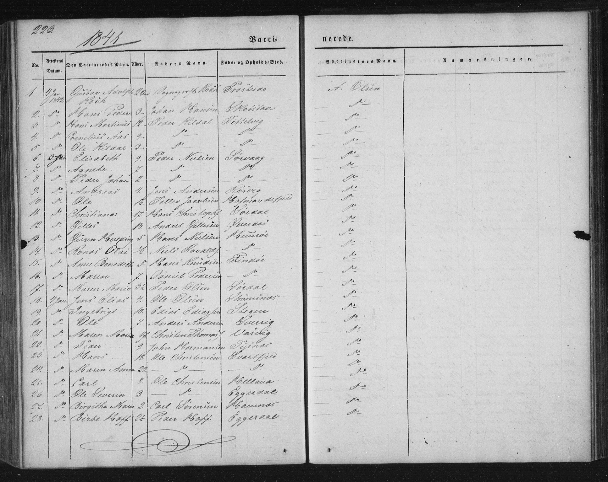 Ministerialprotokoller, klokkerbøker og fødselsregistre - Nordland, AV/SAT-A-1459/859/L0843: Parish register (official) no. 859A03, 1840-1848, p. 223