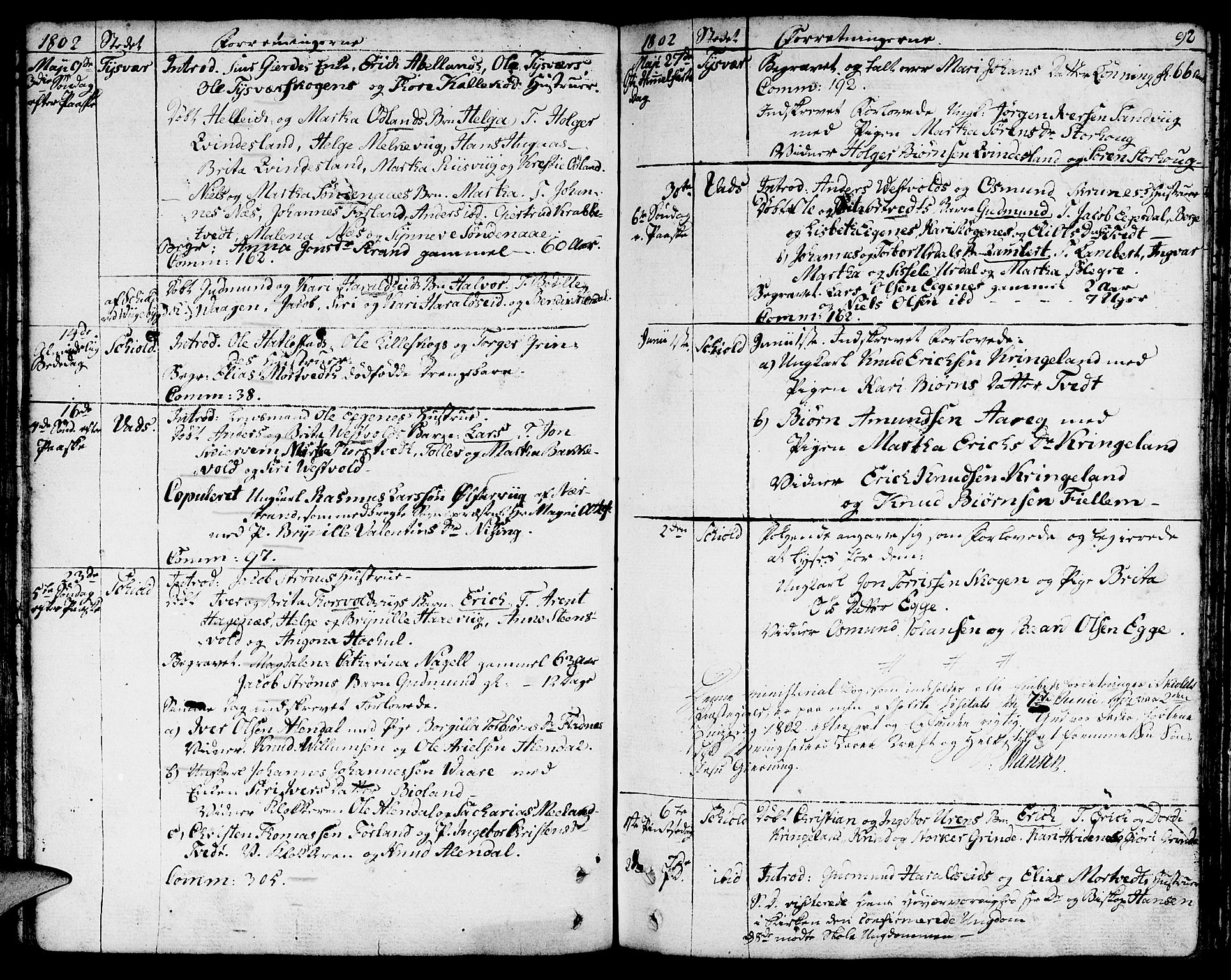 Skjold sokneprestkontor, SAST/A-101847/H/Ha/Haa/L0002: Parish register (official) no. A 2, 1786-1815, p. 92