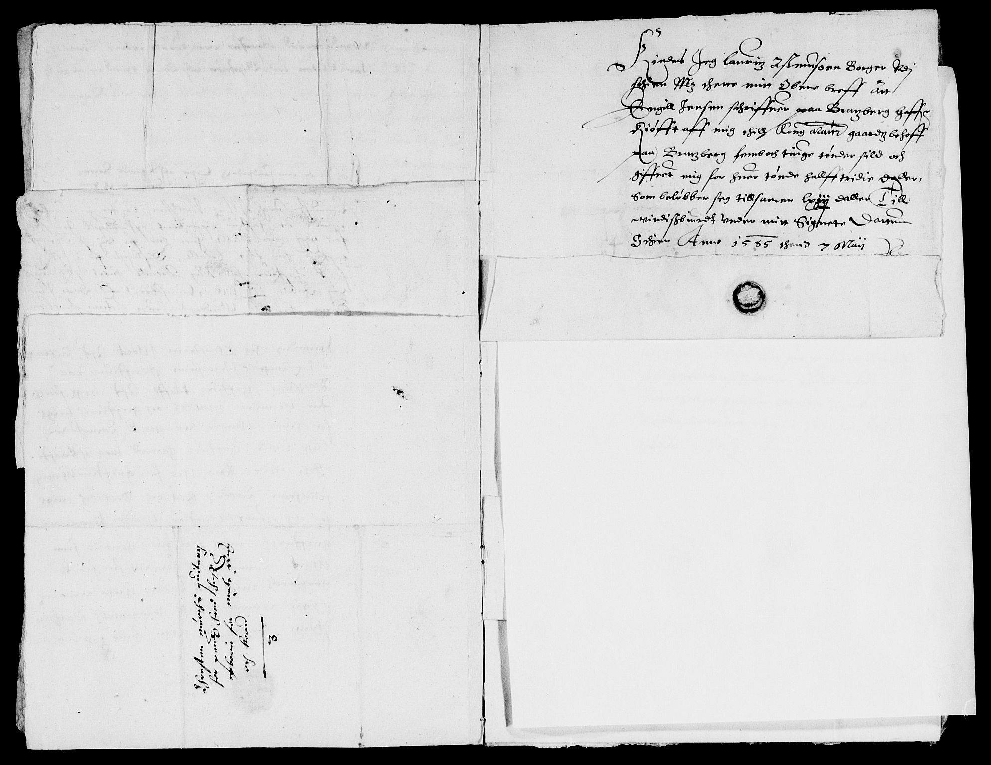 Rentekammeret inntil 1814, Reviderte regnskaper, Lensregnskaper, AV/RA-EA-5023/R/Rb/Rbp/L0001: Bratsberg len, 1585-1600