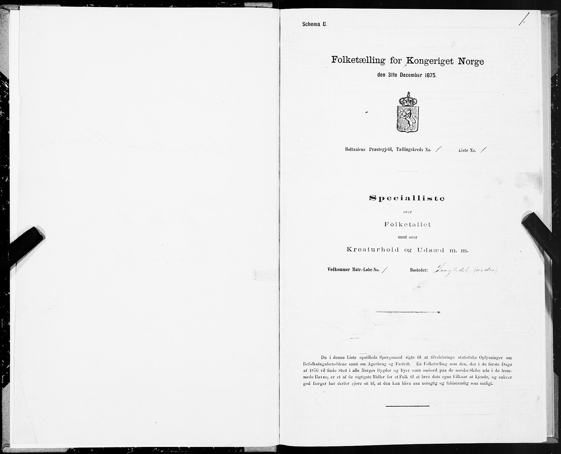 SAT, 1875 census for 1645P Haltdalen, 1875, p. 1001