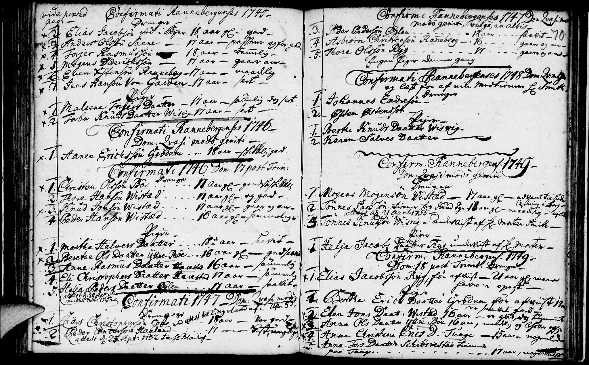 Domkirken sokneprestkontor, AV/SAST-A-101812/001/30/30BA/L0003: Parish register (official) no. A 3 /2, 1738-1760, p. 70