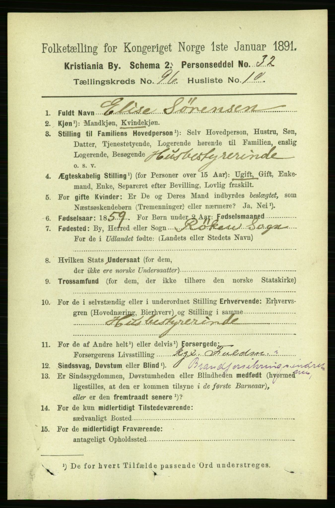 RA, 1891 census for 0301 Kristiania, 1891, p. 46801