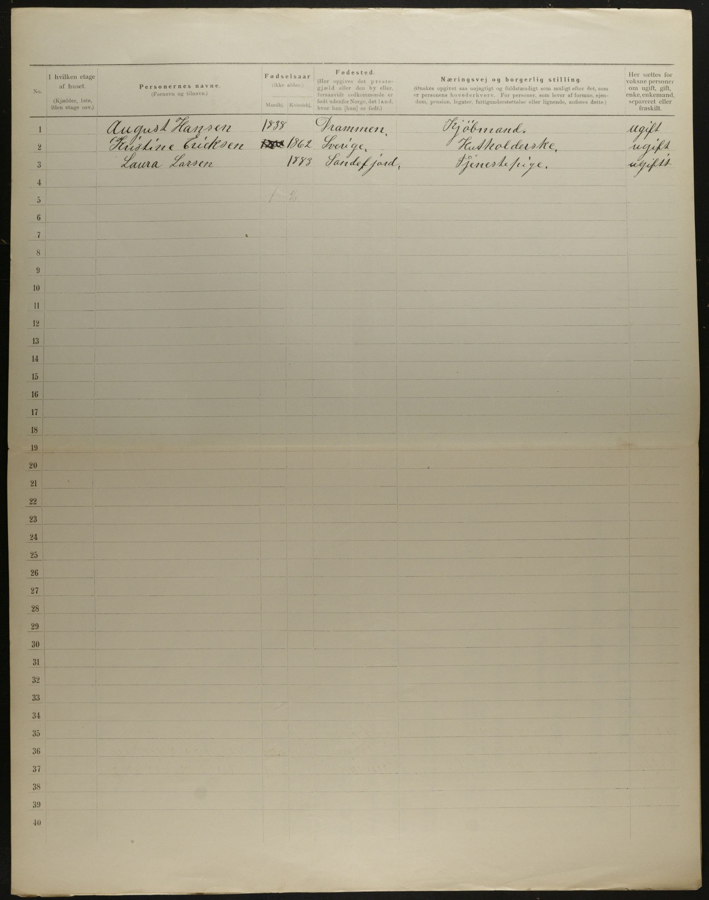 OBA, Municipal Census 1901 for Kristiania, 1901, p. 11248