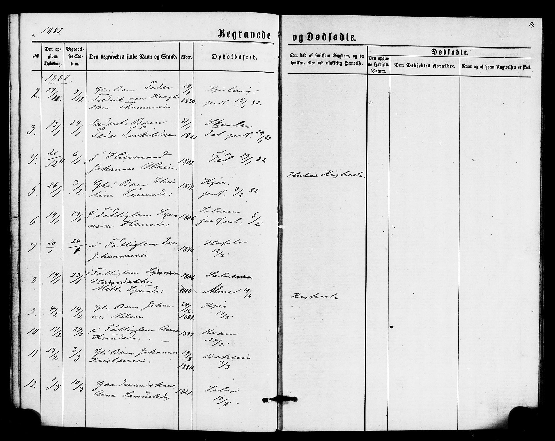 Hafslo sokneprestembete, SAB/A-80301/H/Haa/Haaa/L0014: Parish register (official) no. A 14, 1877-1886, p. 14