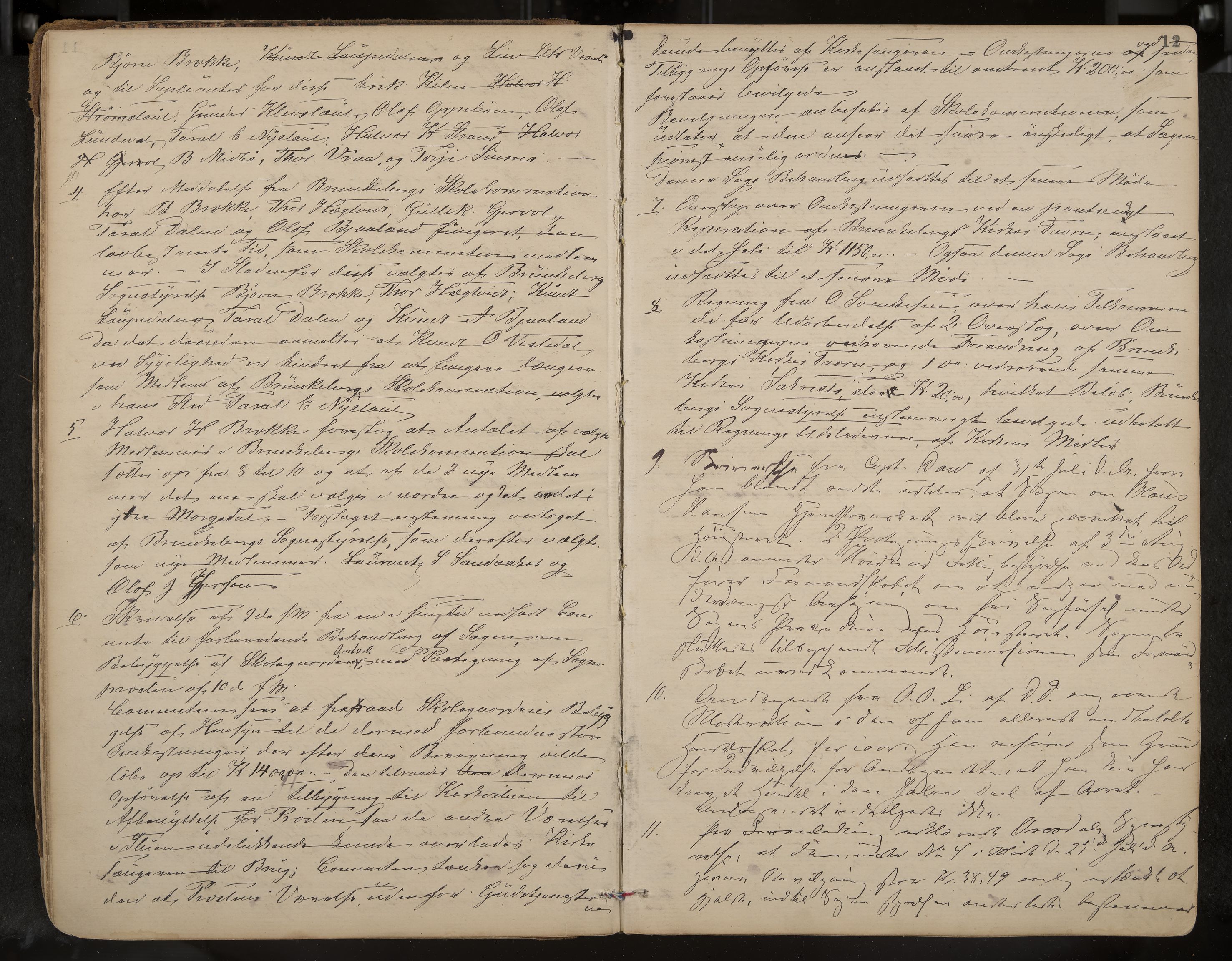 Kviteseid formannskap og sentraladministrasjon, IKAK/0829021/A/Aa/L0003: Møtebok, 1885-1896, p. 12